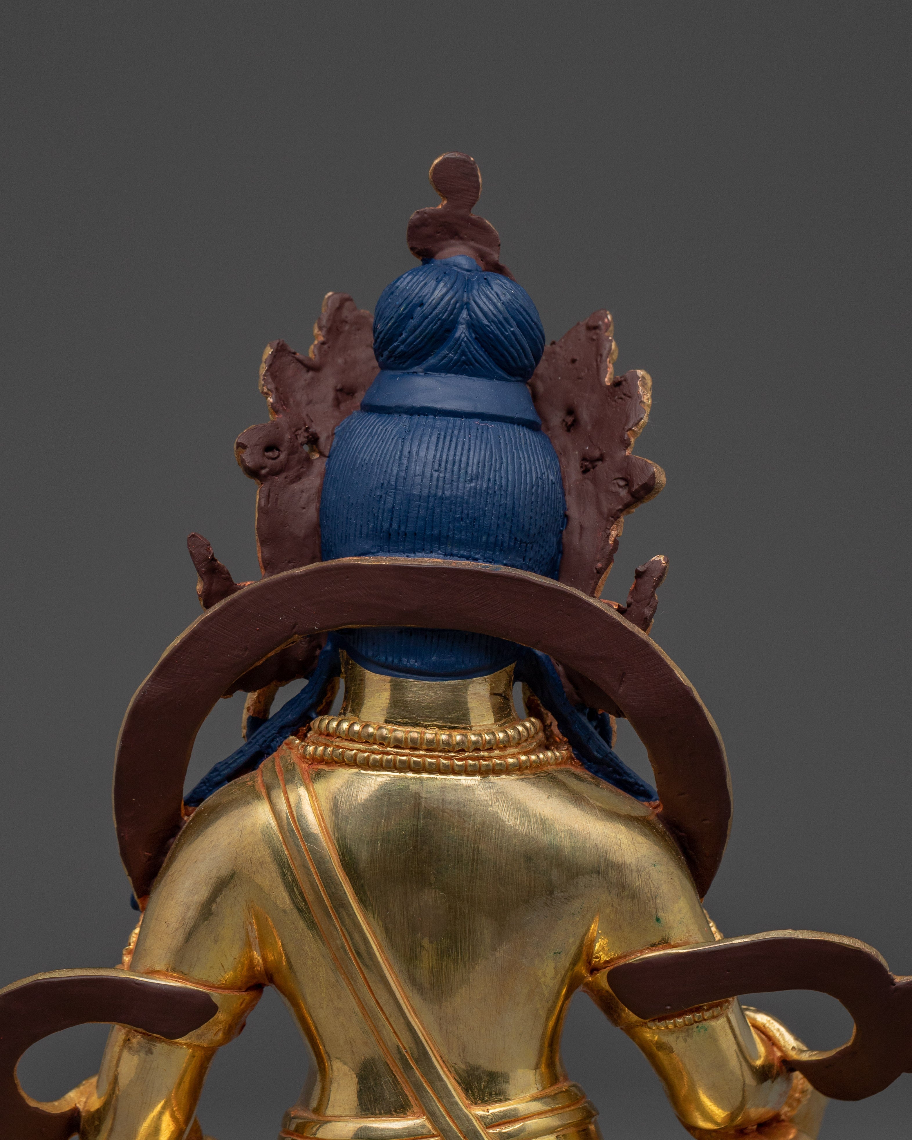 Golden Statue of Wealth Symbol Dzambhala | Buddhist Spiritual Decor