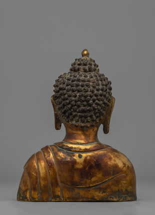 Handcrafted Buddha Head Figurine | Traditional Copper Art for Mindfulness and Harmony