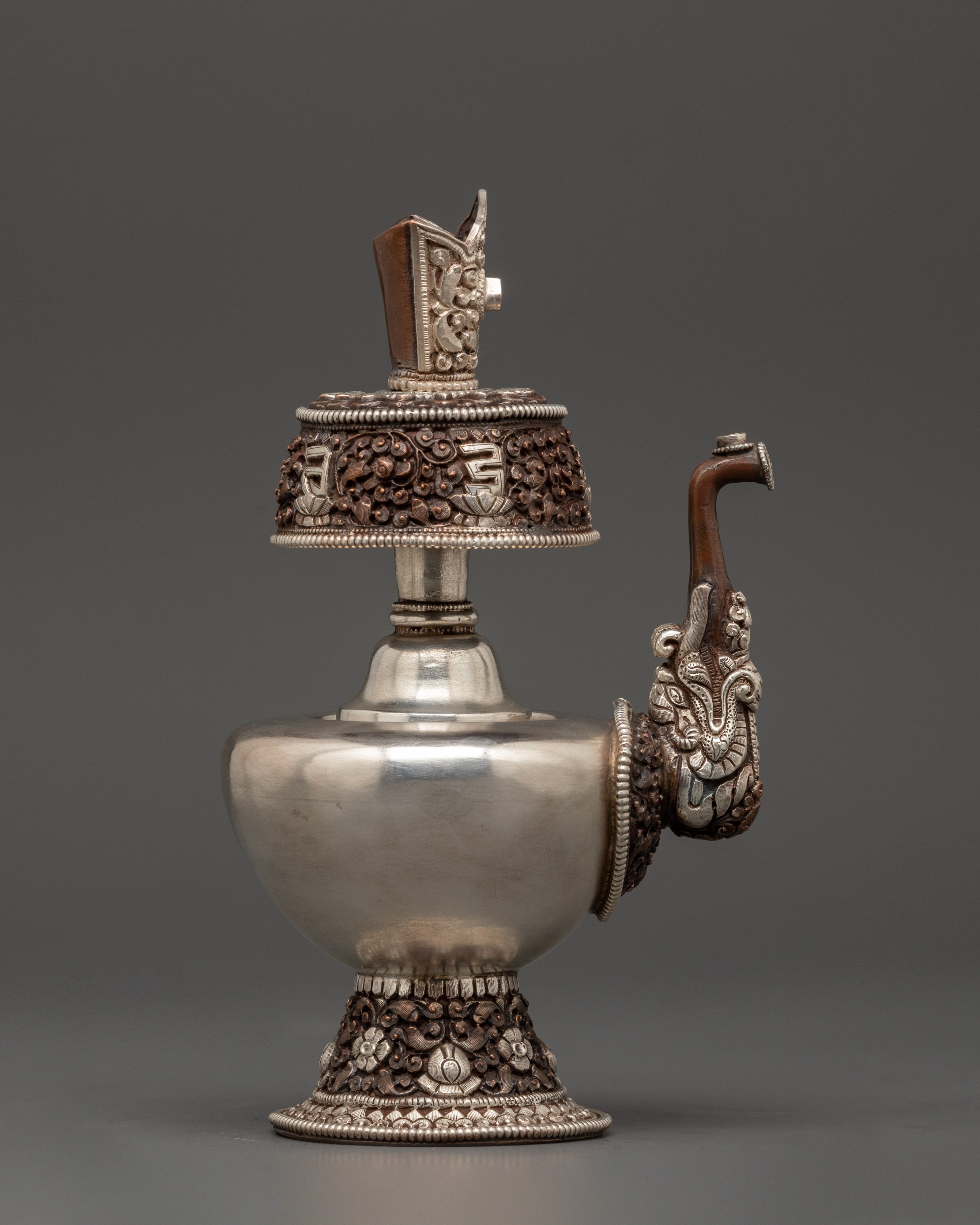 Oxidized Copper Water Vase Bhumba set |  Sacred Temple Decor