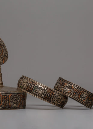 Handcrafted Sacred Copper Mandala Set | Traditional Tools for Buddhist Offerings