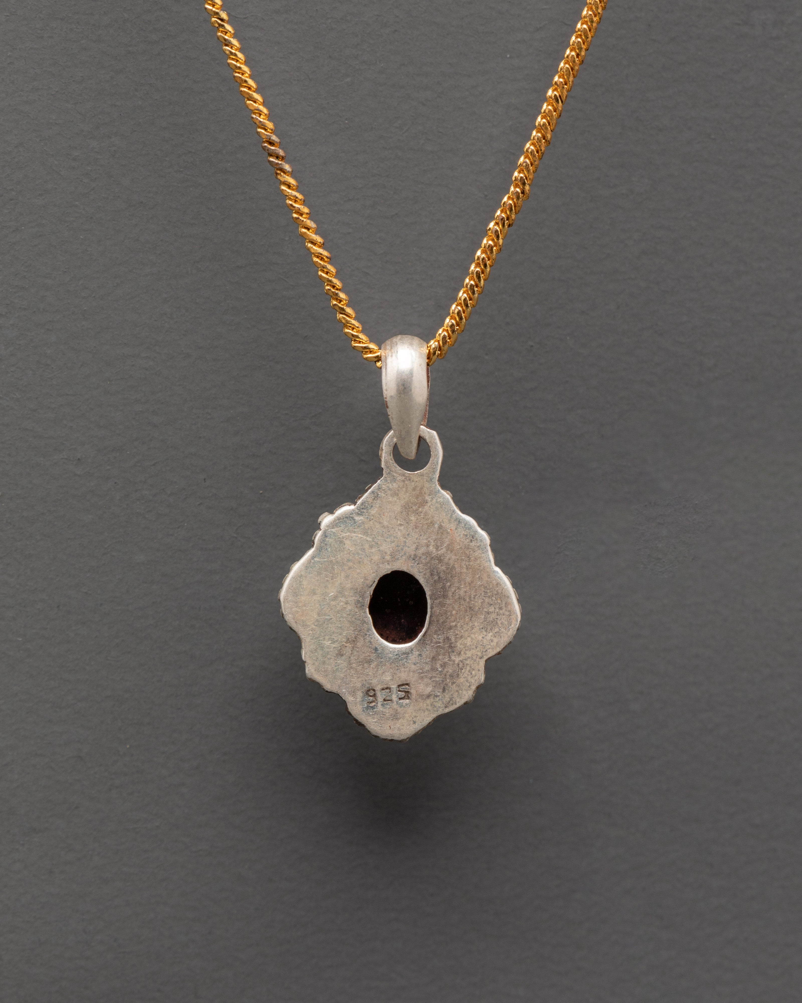 Sterling Silver Locket | Black Onyx Stone Pendant