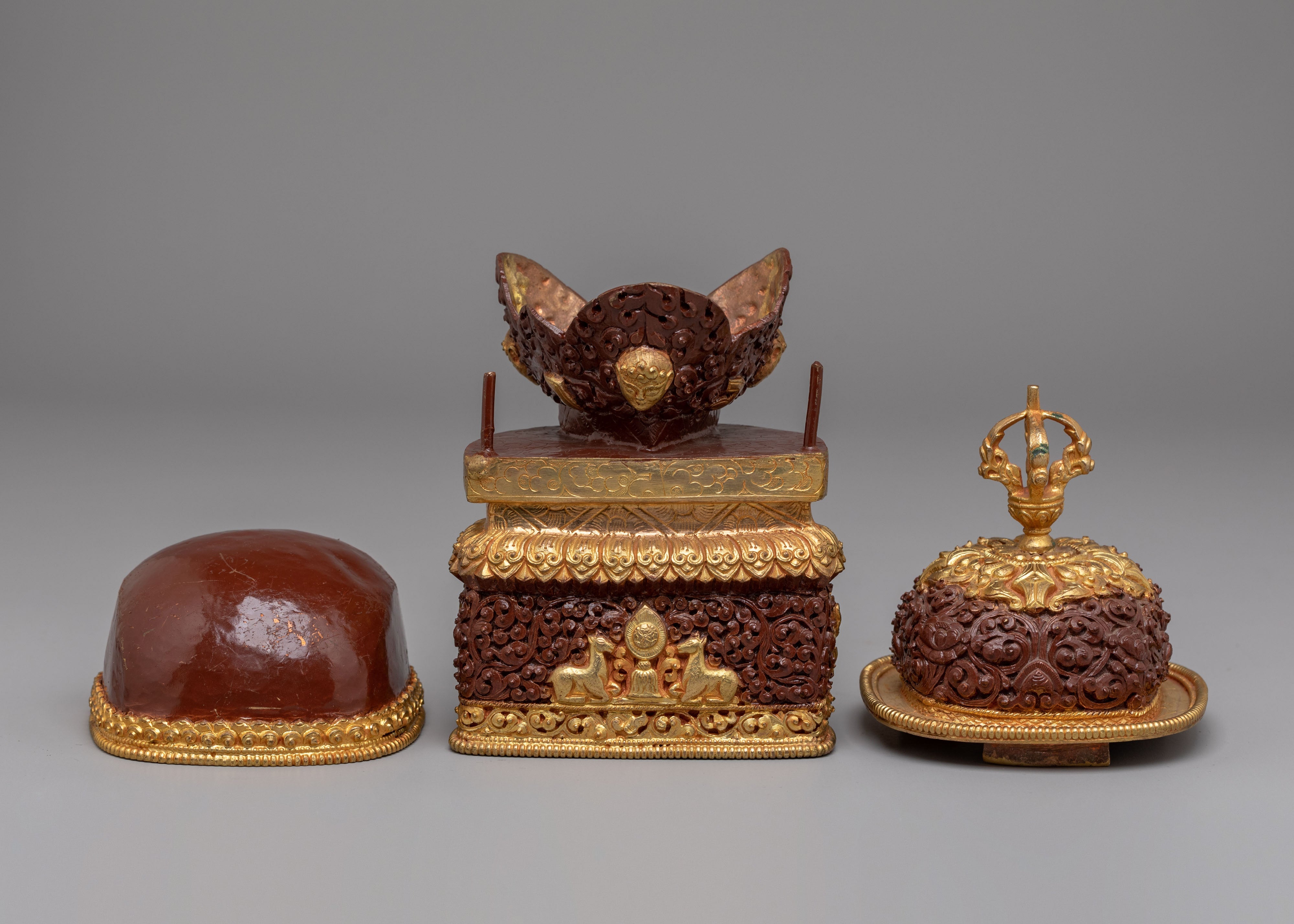 Handcrafted Kapala Ritual Set | Tibetan Buddhist Altar Offering Set