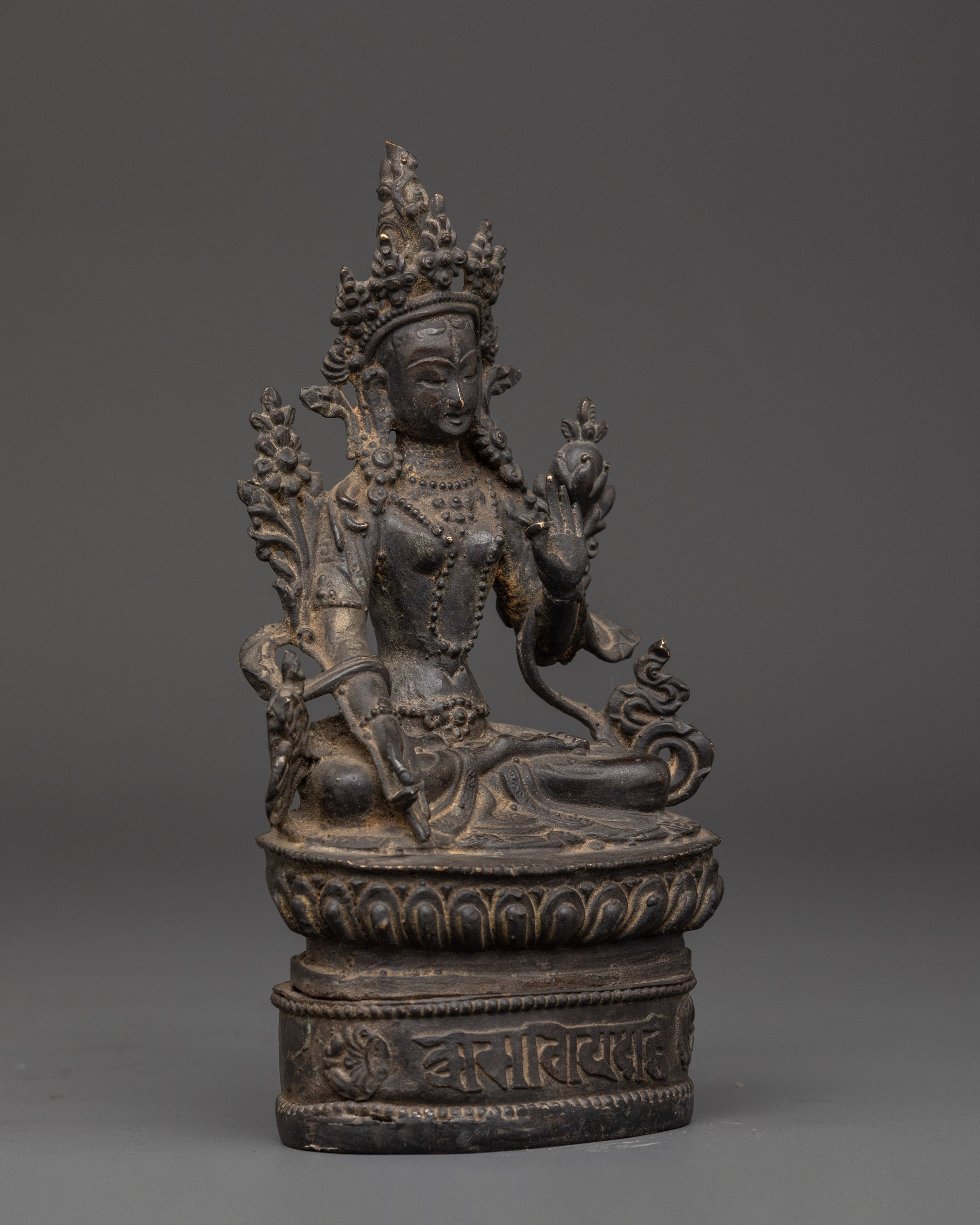 Handmade Tibetan Statue of White Tara | Goddess of Compassion