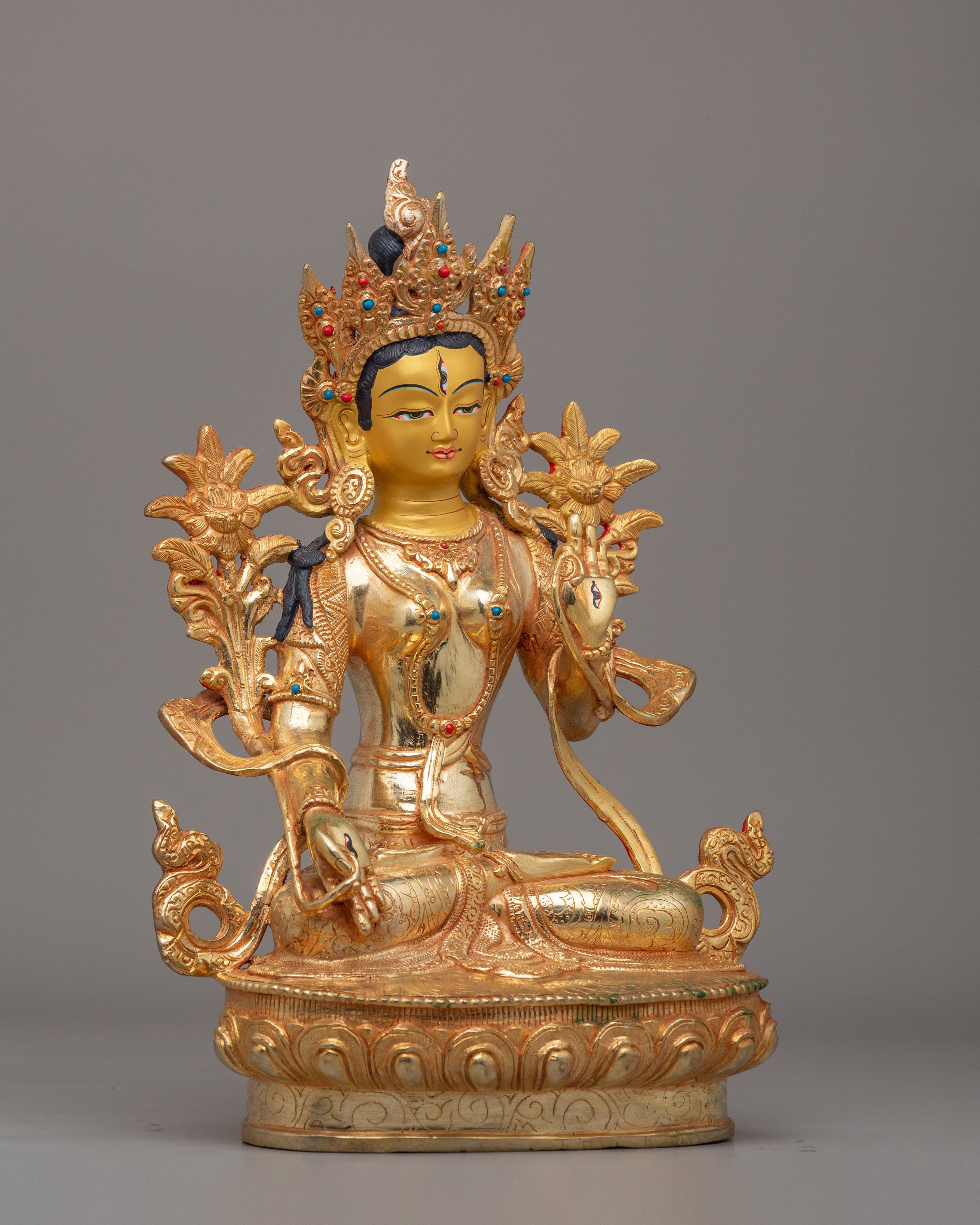 Traditional White Tara Sculpture | A Symbol of Healing and Compassion