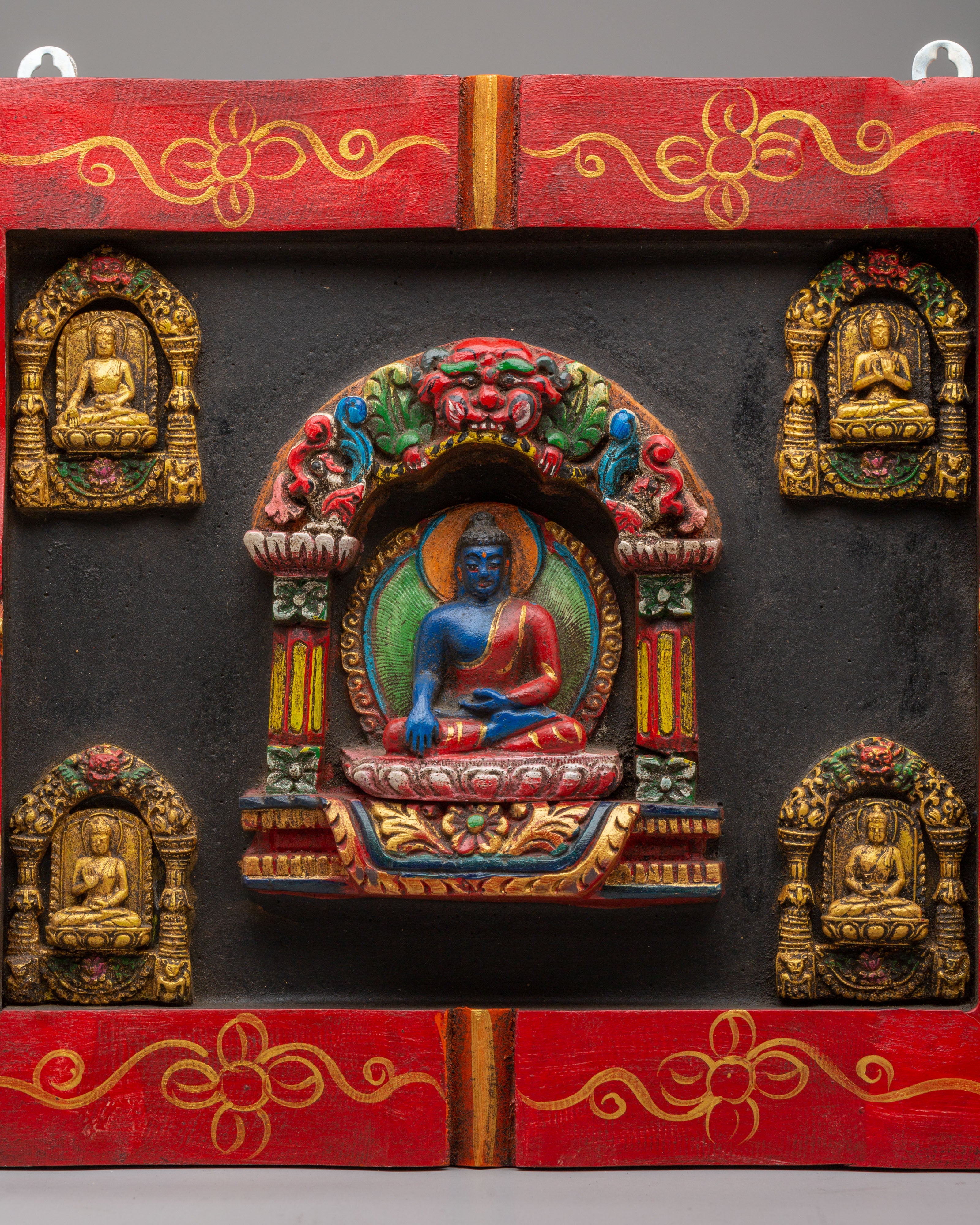 Buddhist Shakyamuni Buddha Wall Decor | Handcrafted Wooden Artwork