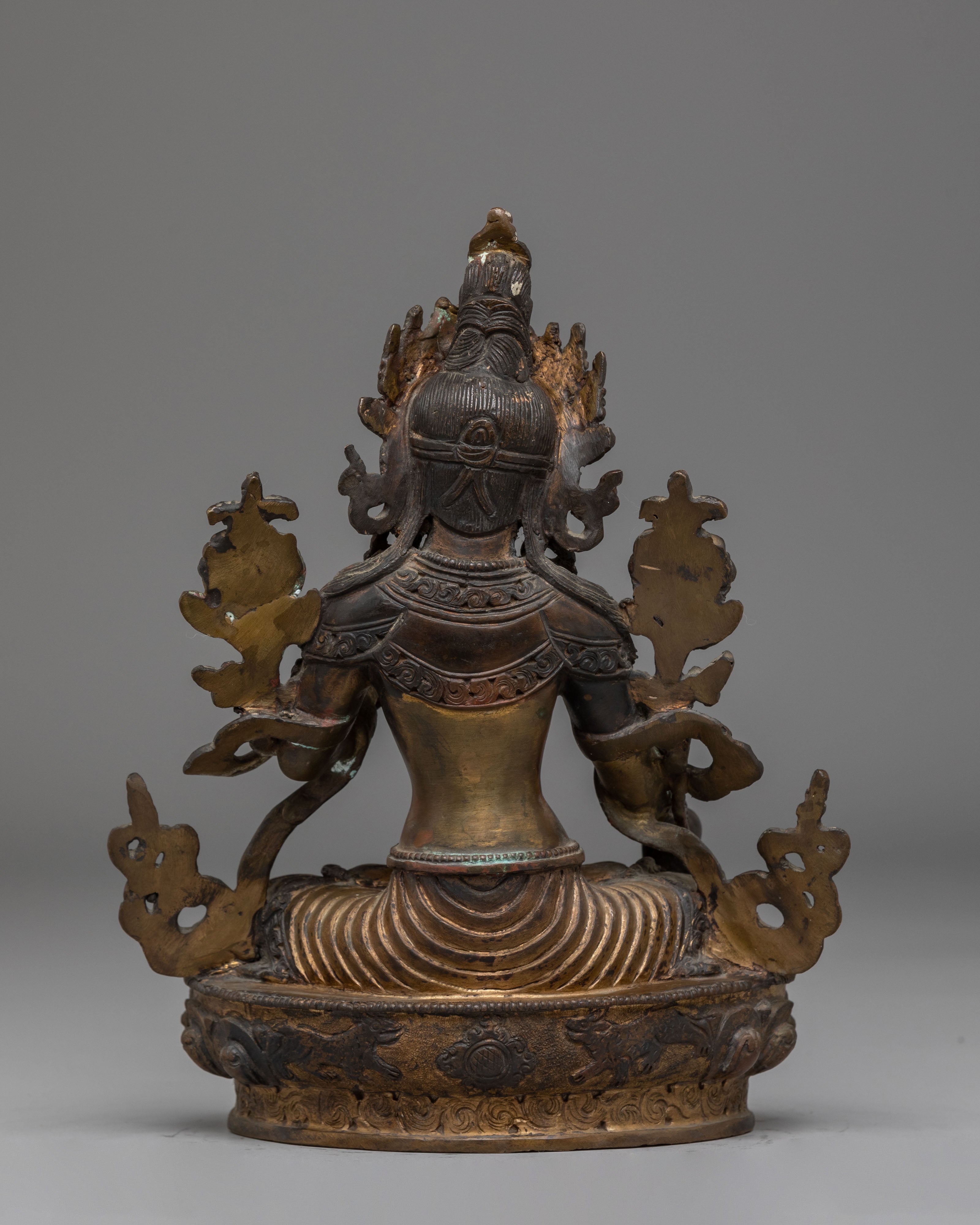 Handmade White Tara Sacred Statue | Tibetan Buddhist Healing Deity