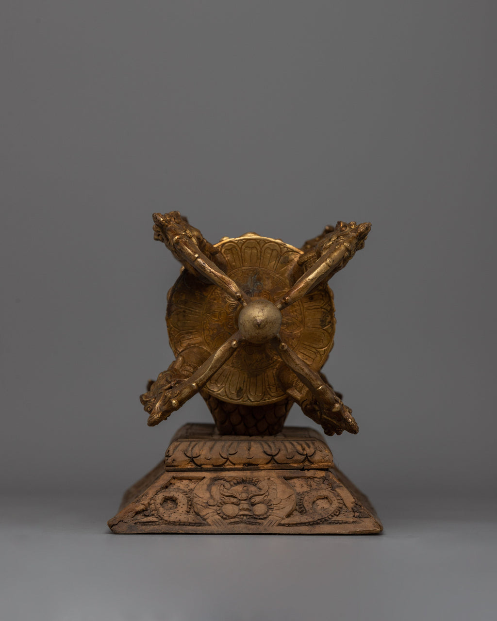 Buddhist Ritual Objects Vajra Buddhist with Stand | Handcrafted Ritual Object for Spiritual Aw