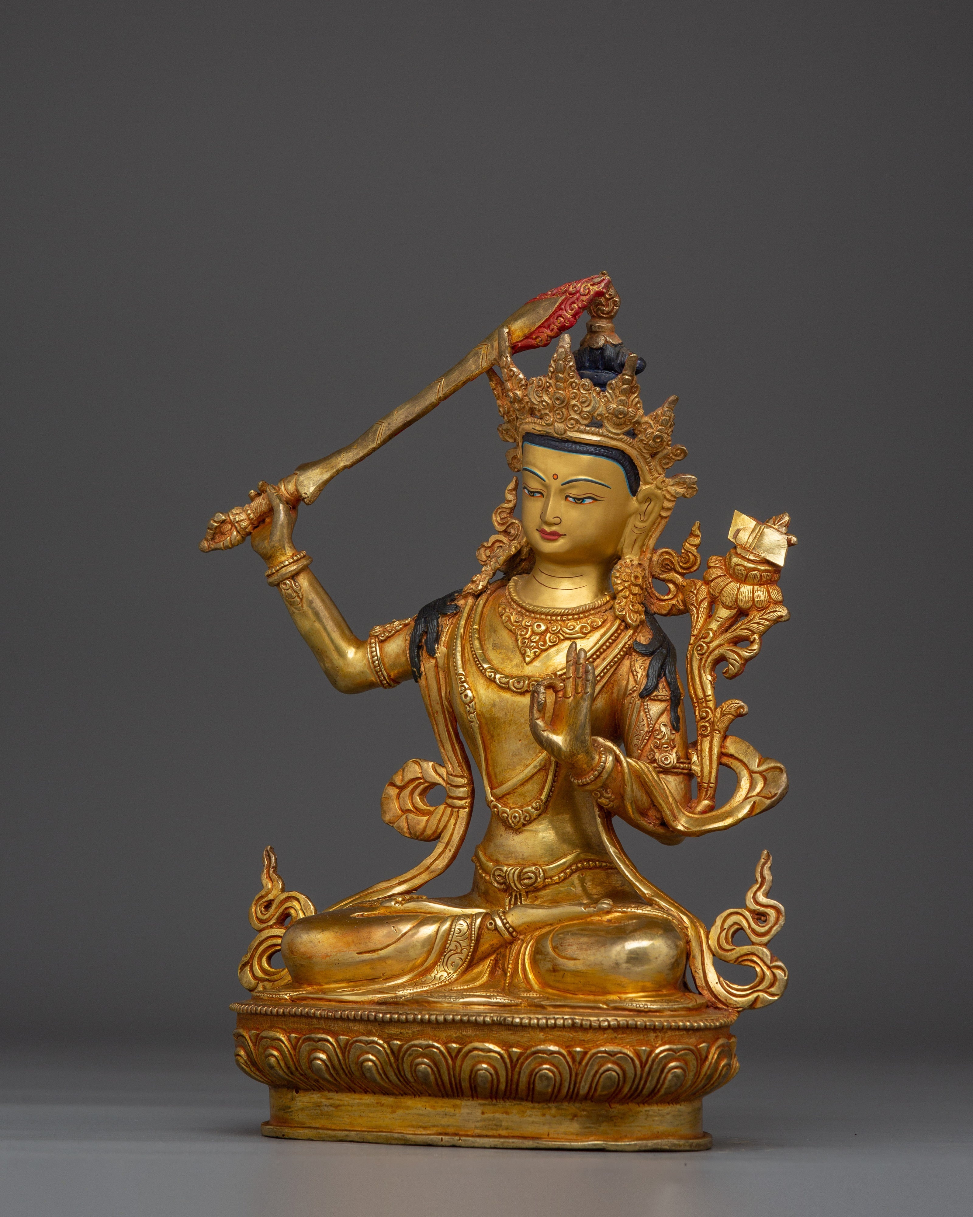 Manjushri Statue Buddha of Wisdom and Knowledge | Ideal for Meditation, or Sacred Space