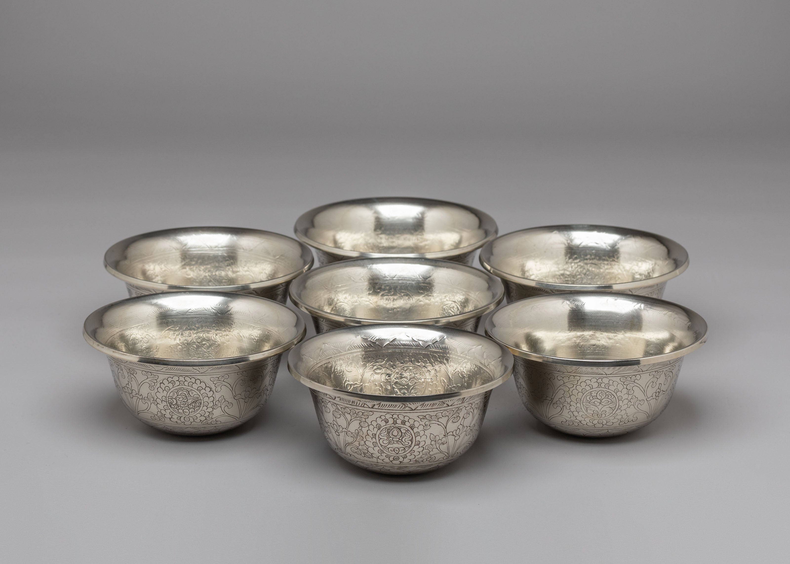 Sacred Ceremonial Offering Bowl Set | Traditional Buddhist Bowls