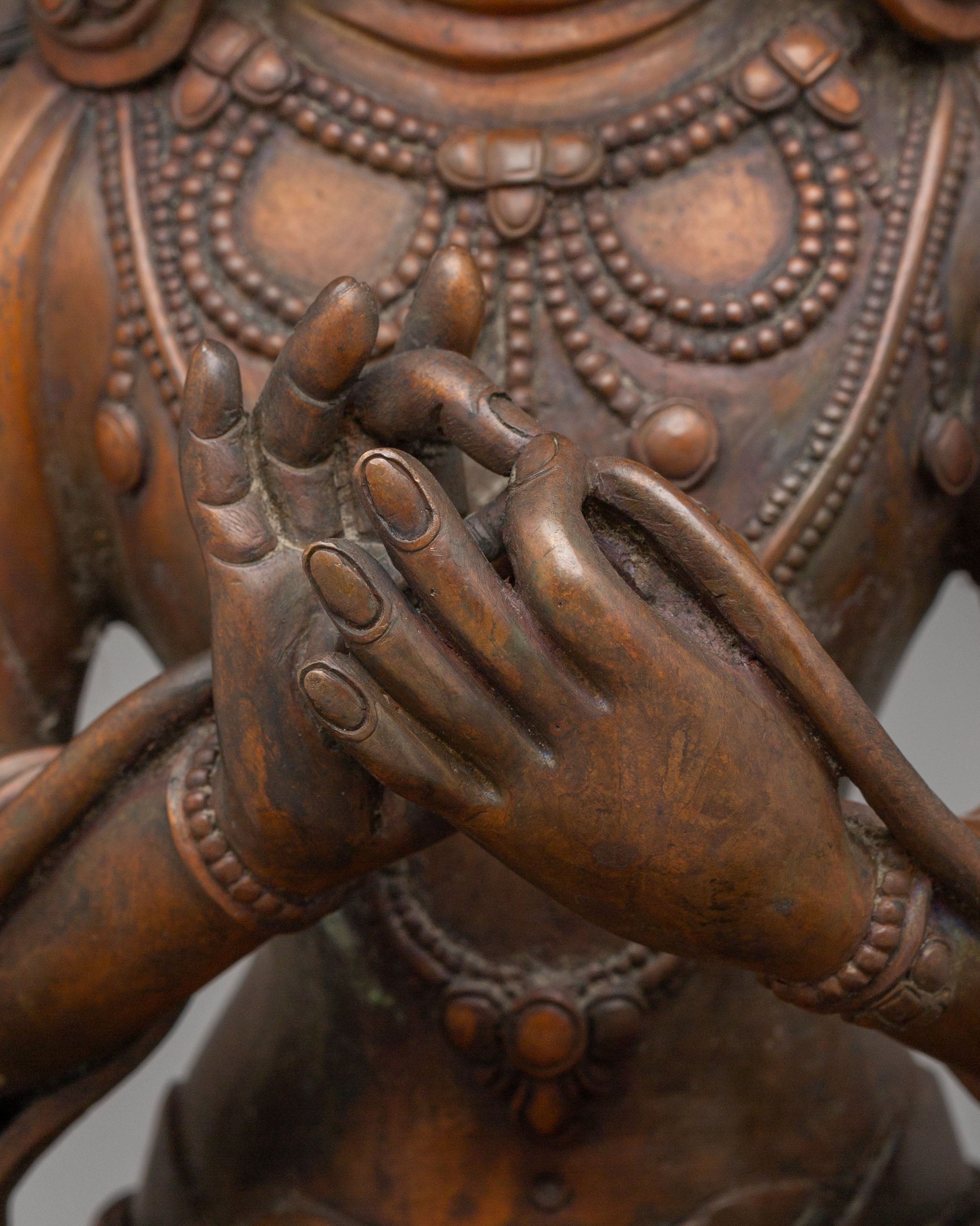 Handcrafted Himalayan Tikshna Manjushri Sculpture | Spiritual Home Decor