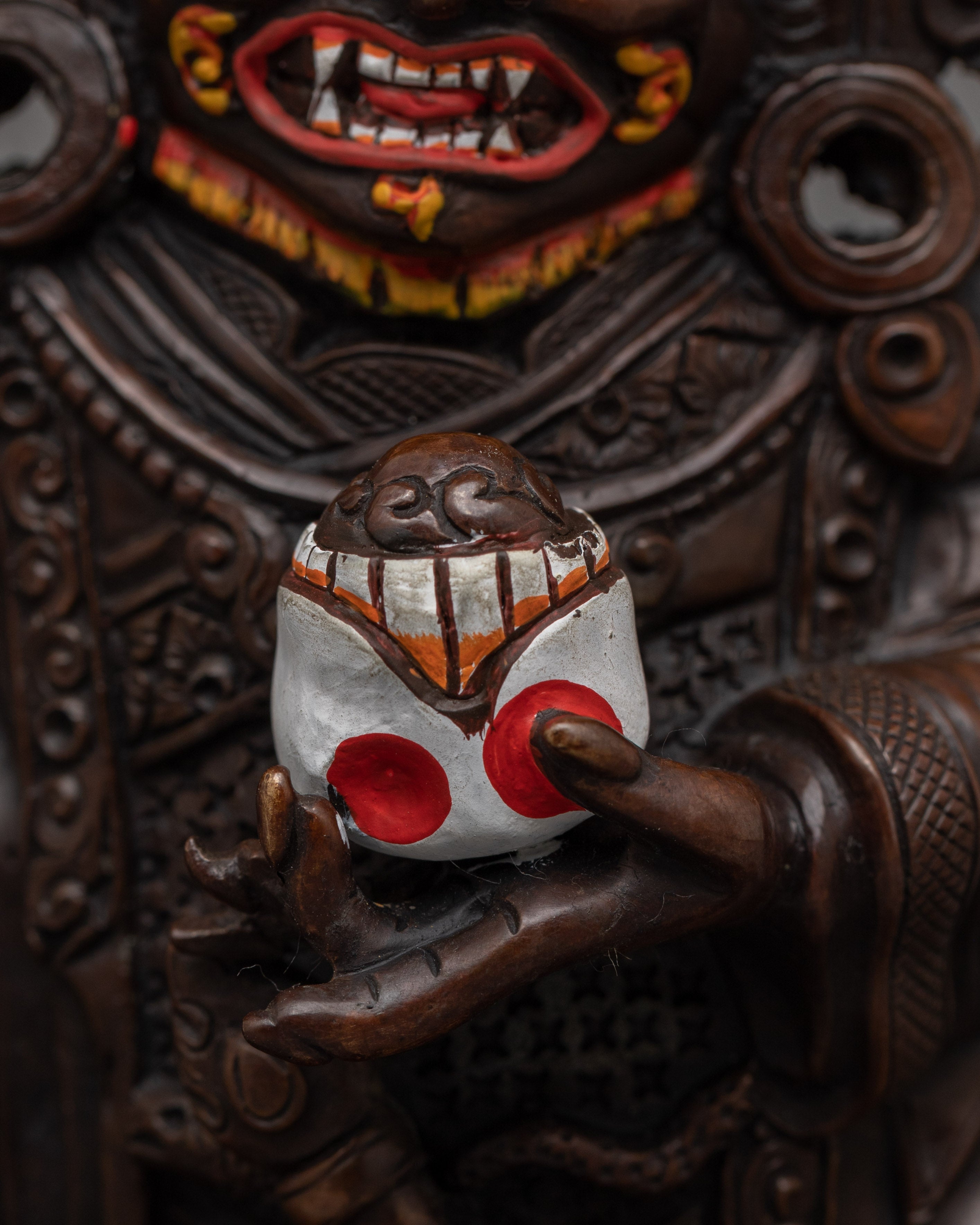 Mahakala Bernakchen with Oxidized Body Statue |  Protector of the Kagyu Lineage