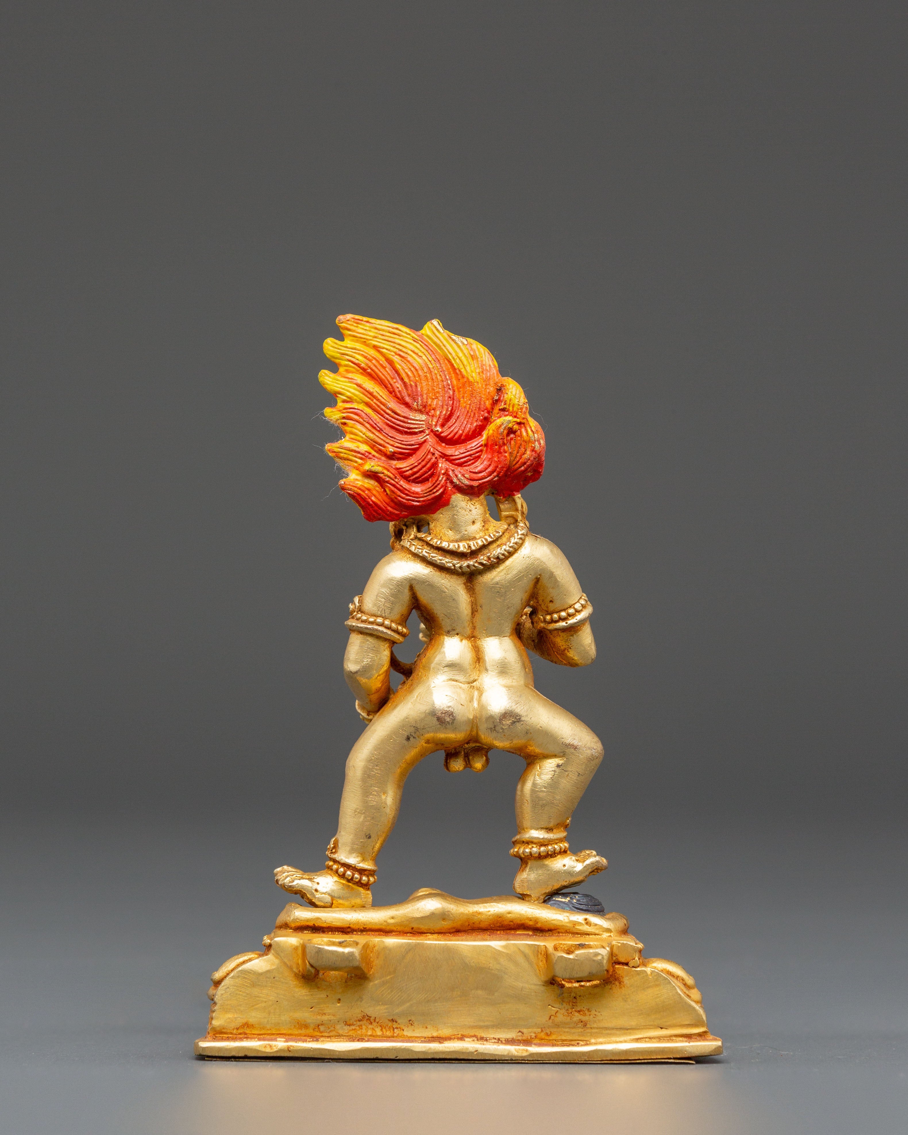 Golden Wealth Guardian Black Dzambhala Statue | Protection and Dharma Artwork