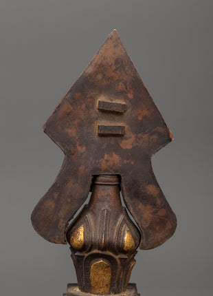Oxidized Copper Torma | Traditional Himalayan Art