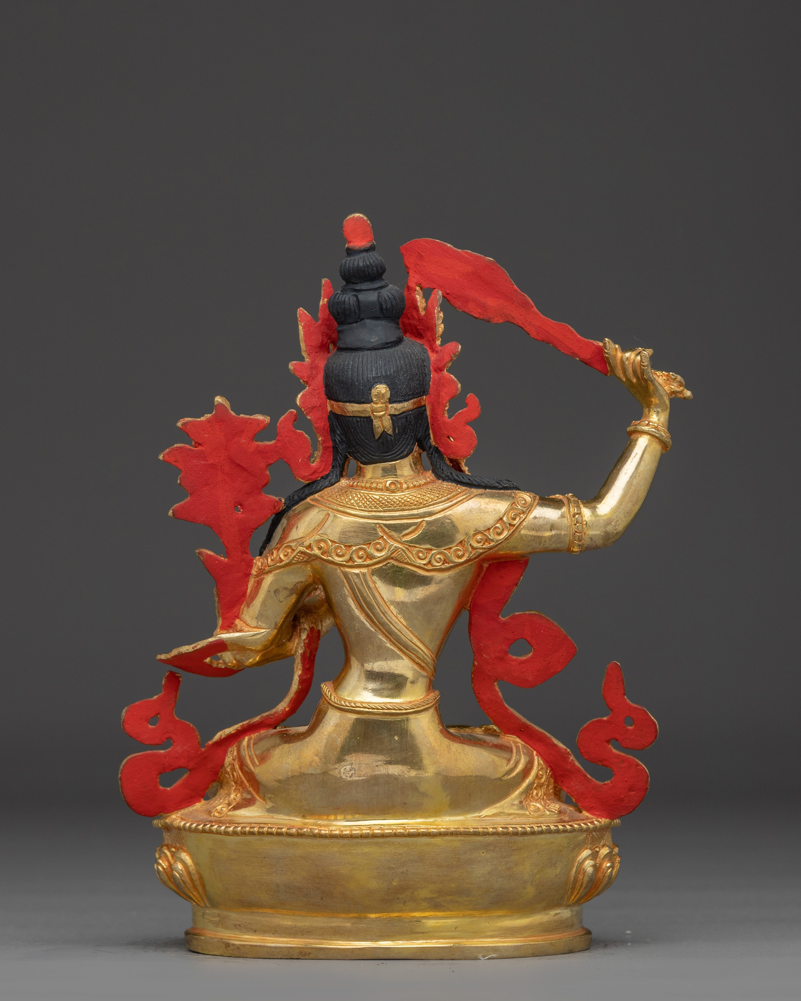 Copper Manjushri Figurine for Meditation | Wisdom Deity for Spiritual Focus