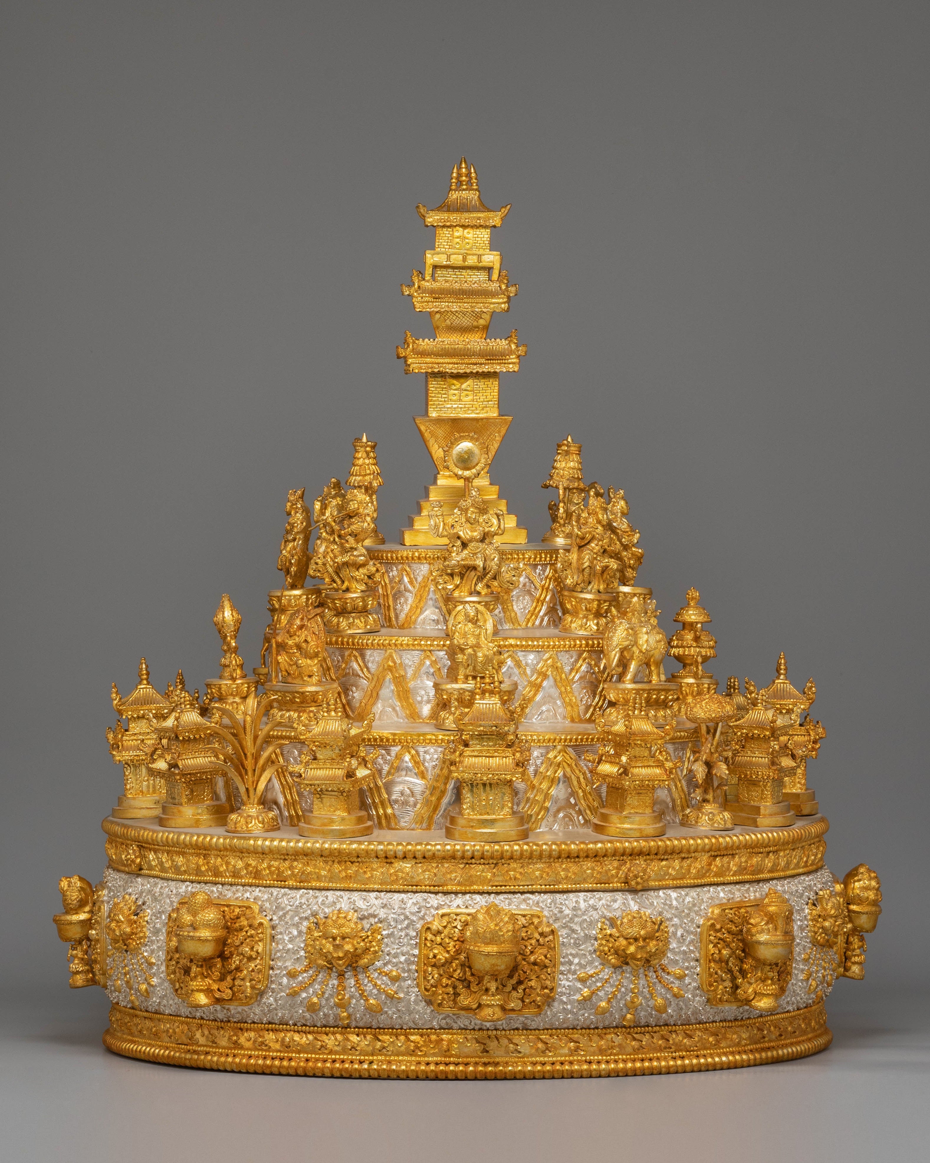 Handmade Electro Gold Plated Mandala for Rituals | Spiritual Art & Altar Decor