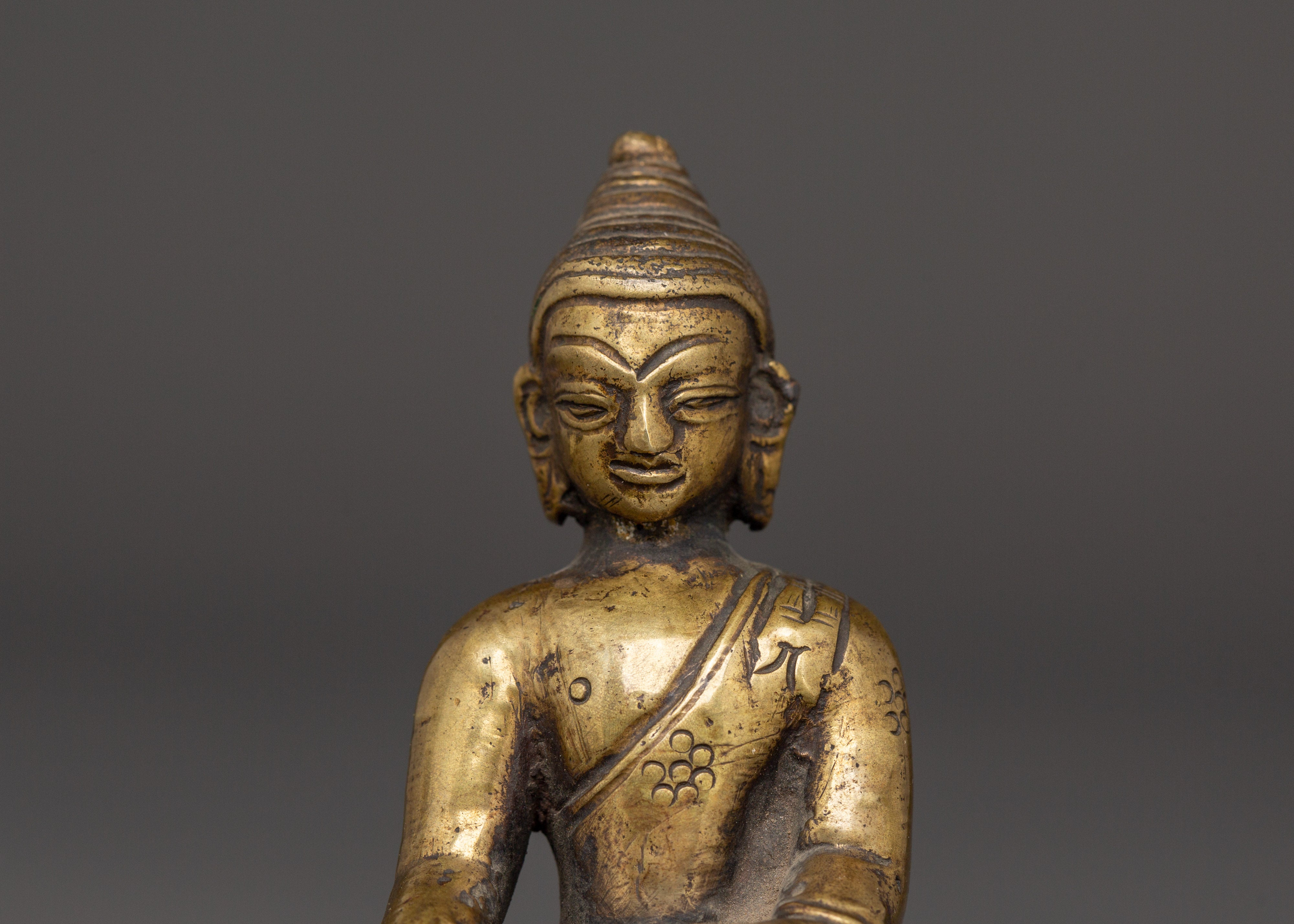 Shakyamuni Buddha Statue with Throne | Sacred Buddhist Altar Decor for Enlightenment