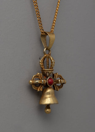 Religious Double Dorje Bell Locket | Sacred Buddhist Jewelry for Protection and Devotion