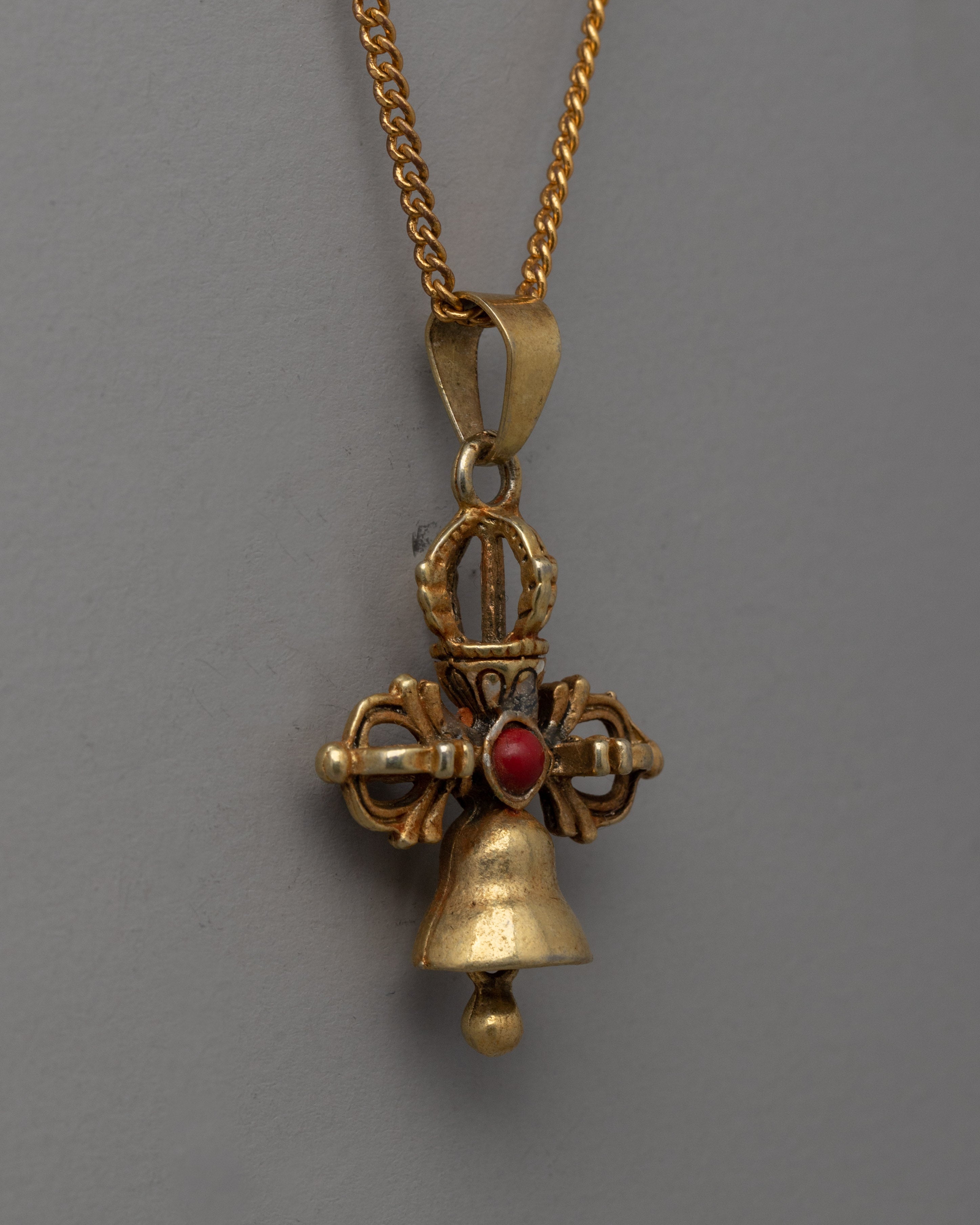 Religious Double Dorje Bell Locket | Sacred Buddhist Jewelry for Protection and Devotion