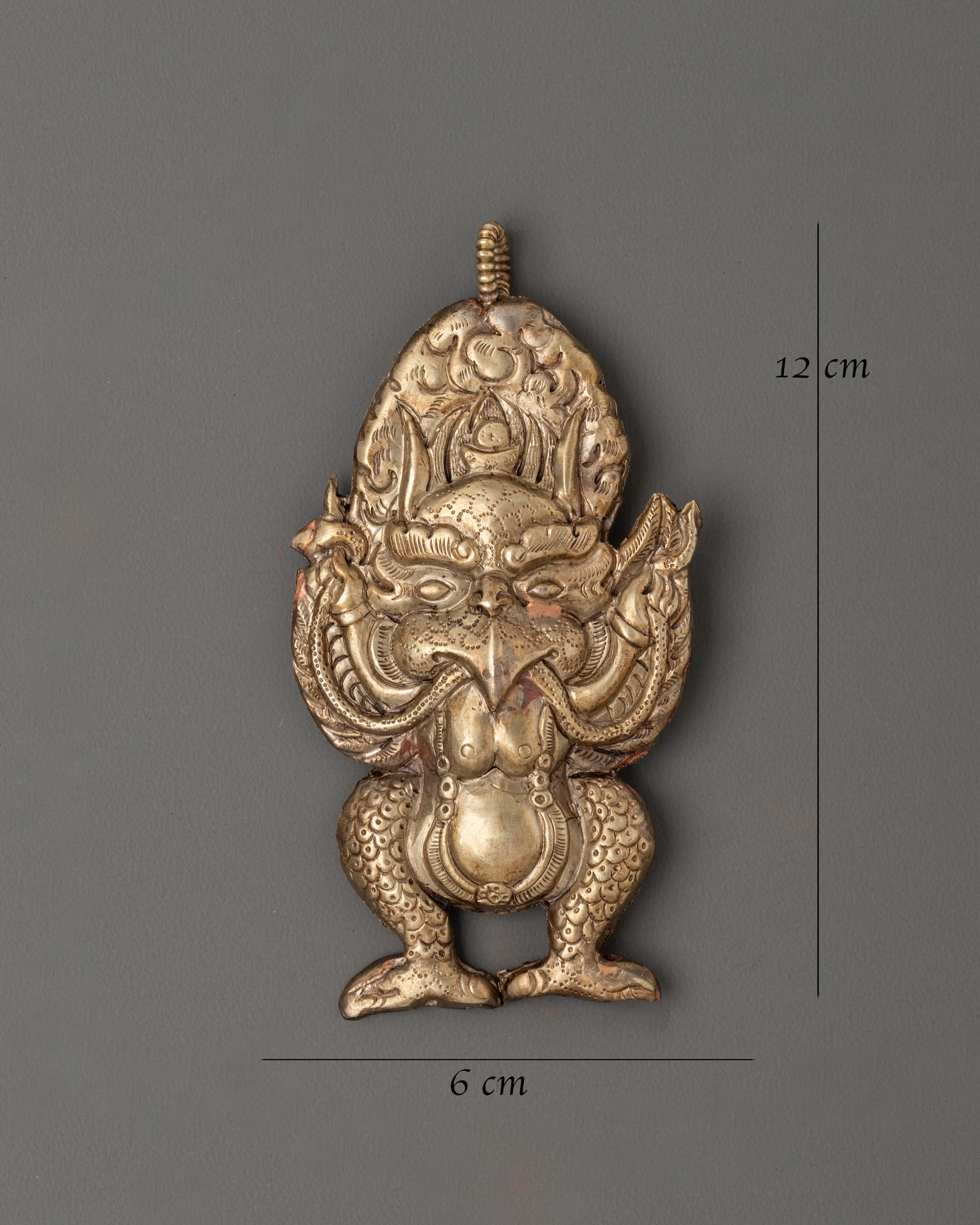 Garuda Spiritual Wall Hanging | Handcrafted White Metal Hindu Bird Deity Decor