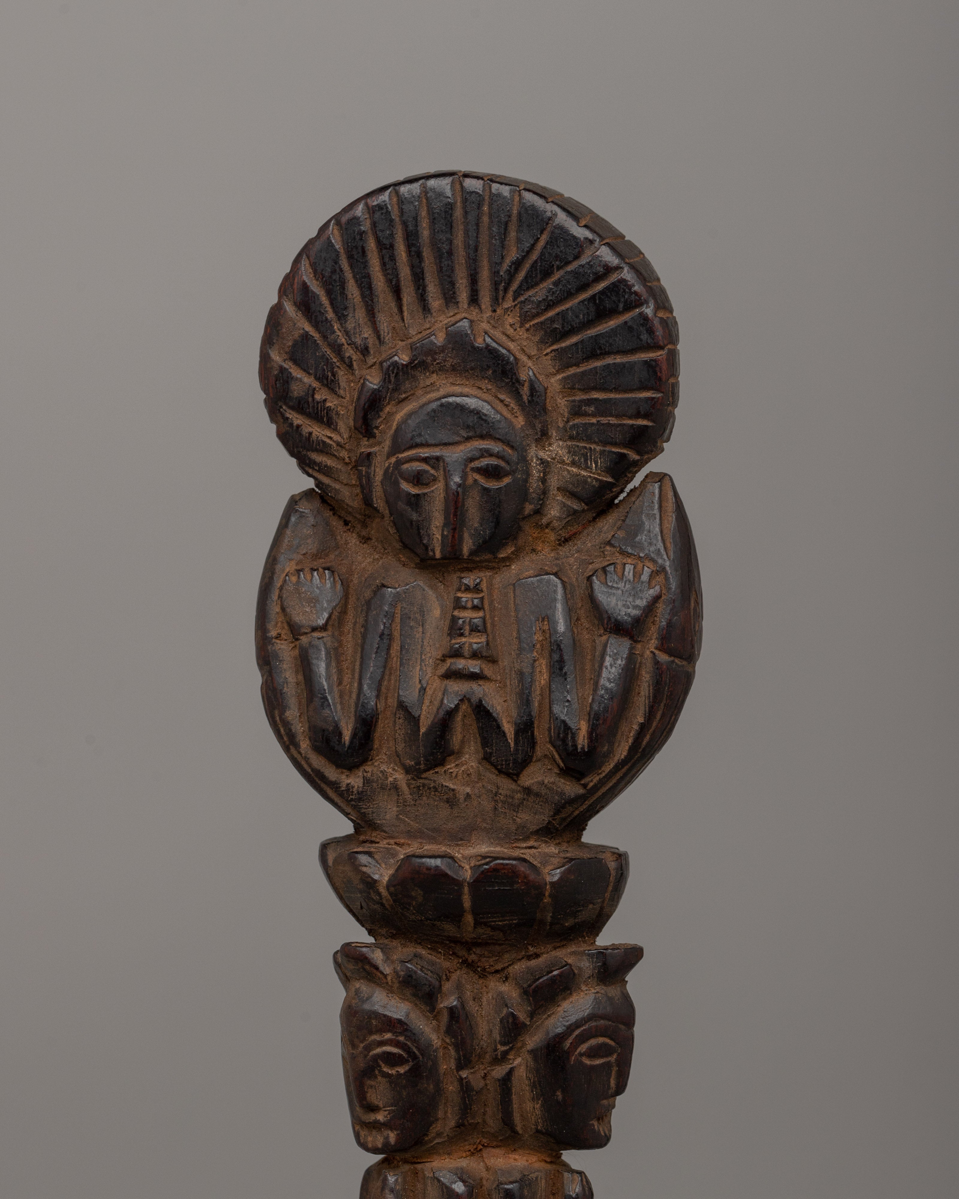 Wooden Dorje Phurba Dagger | Dagger for Ritual and Protection