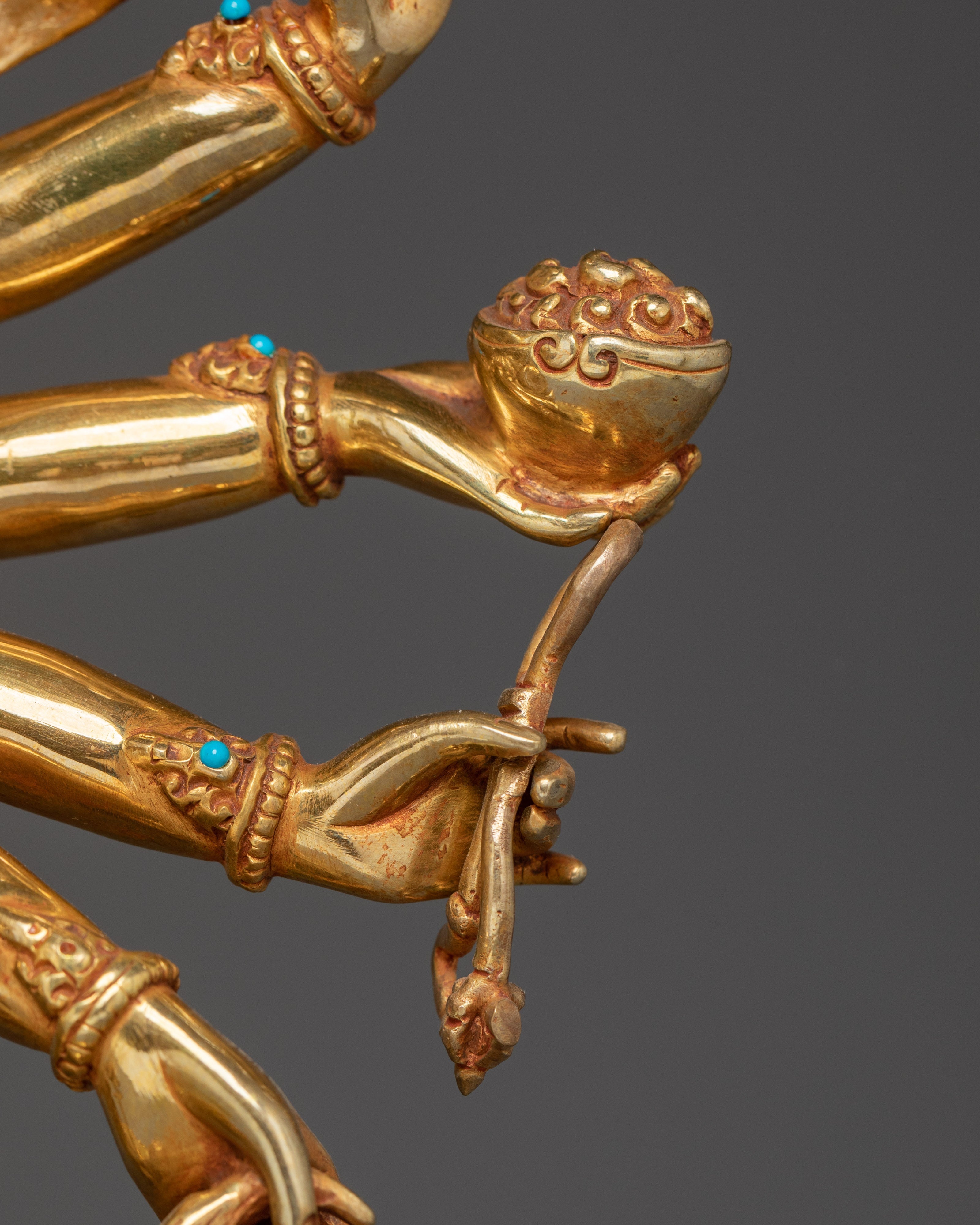 Chakrasamvara Statue in 24K Gold-Gilded | Tantric Deity for Enlightenment