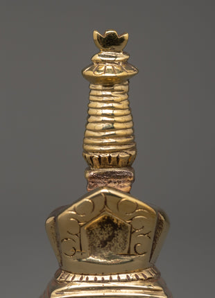 Brass Body Enlightenment Stupa | Sacred Symbol of Awakening