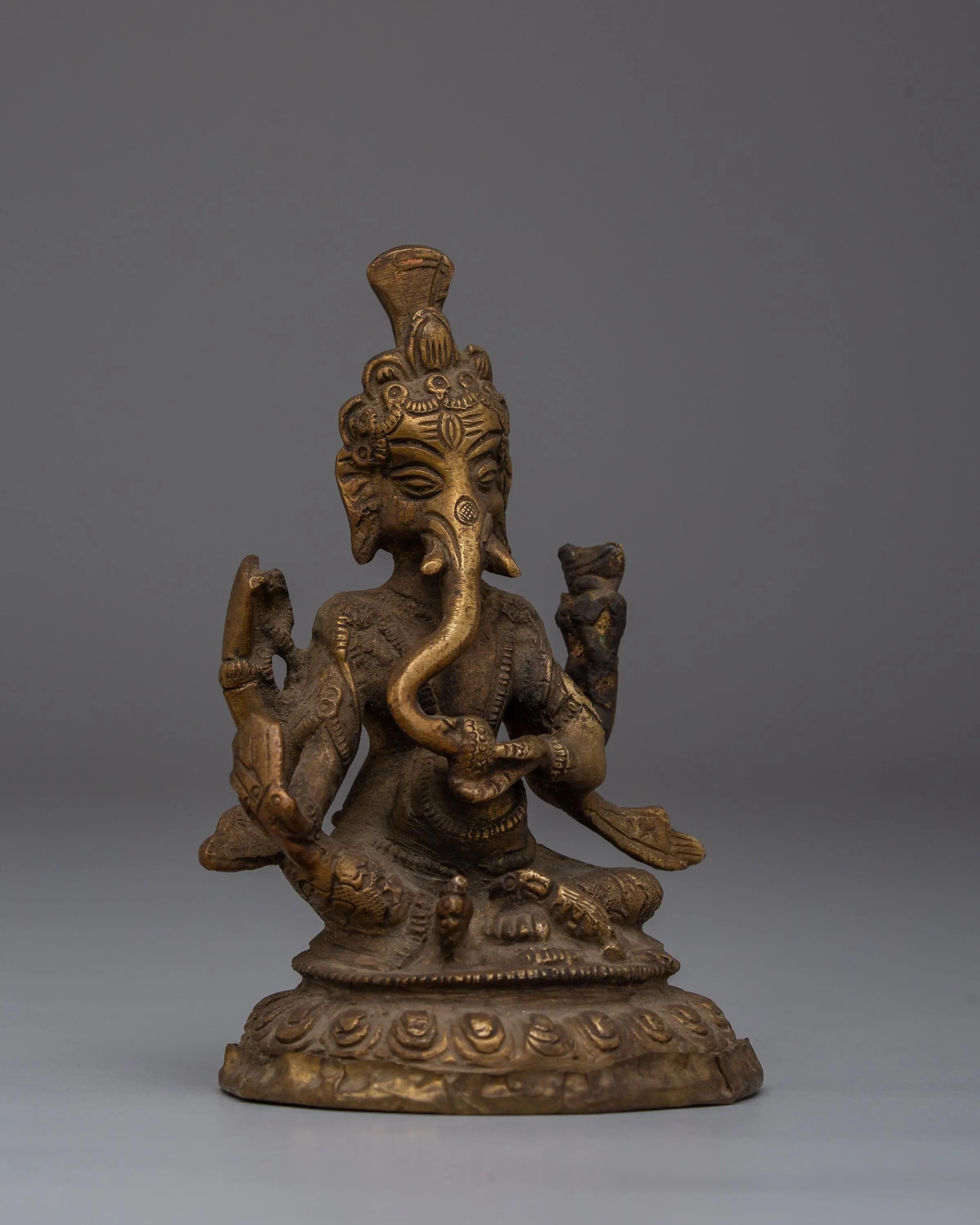 Handmade Hindu Deity Ganesha Brass Statue | Hindu God of Prosperity