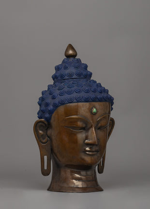 Bronze Buddha Head Statue | Perfect Spiritual Gift for Meditation Enthusiasts