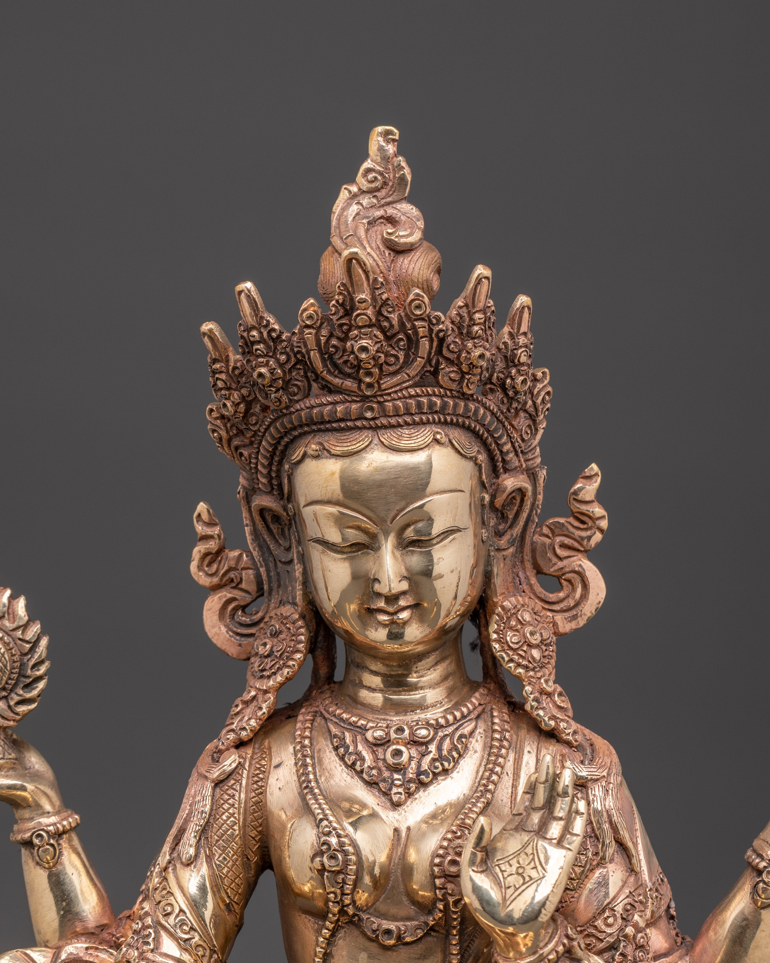 Laxmi Goddess of Wealth Statue | Buddhist Style Carved Statue