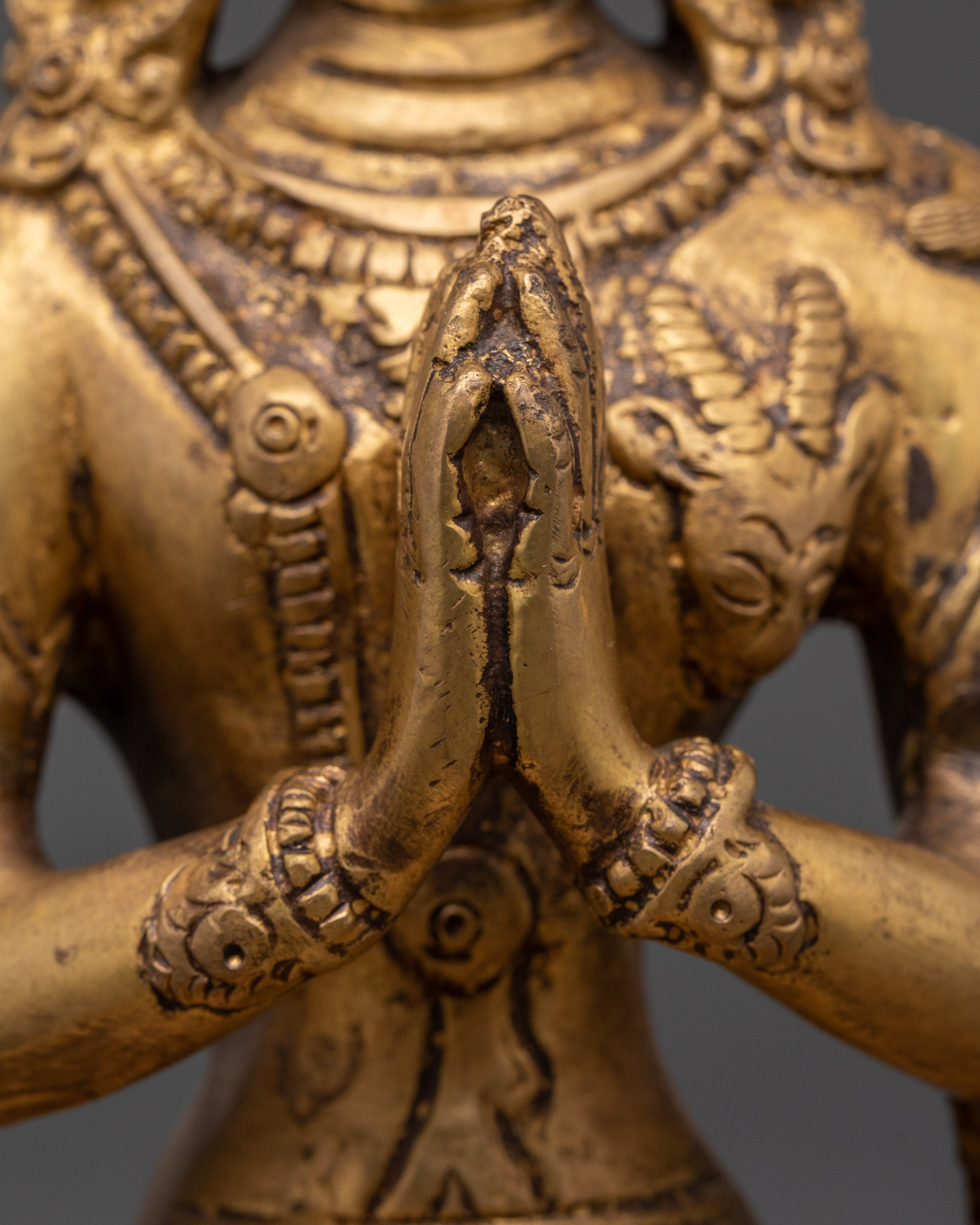 Handmade Chenrezig Statue for Sacred Spaces | Bodhisattva of Compassion