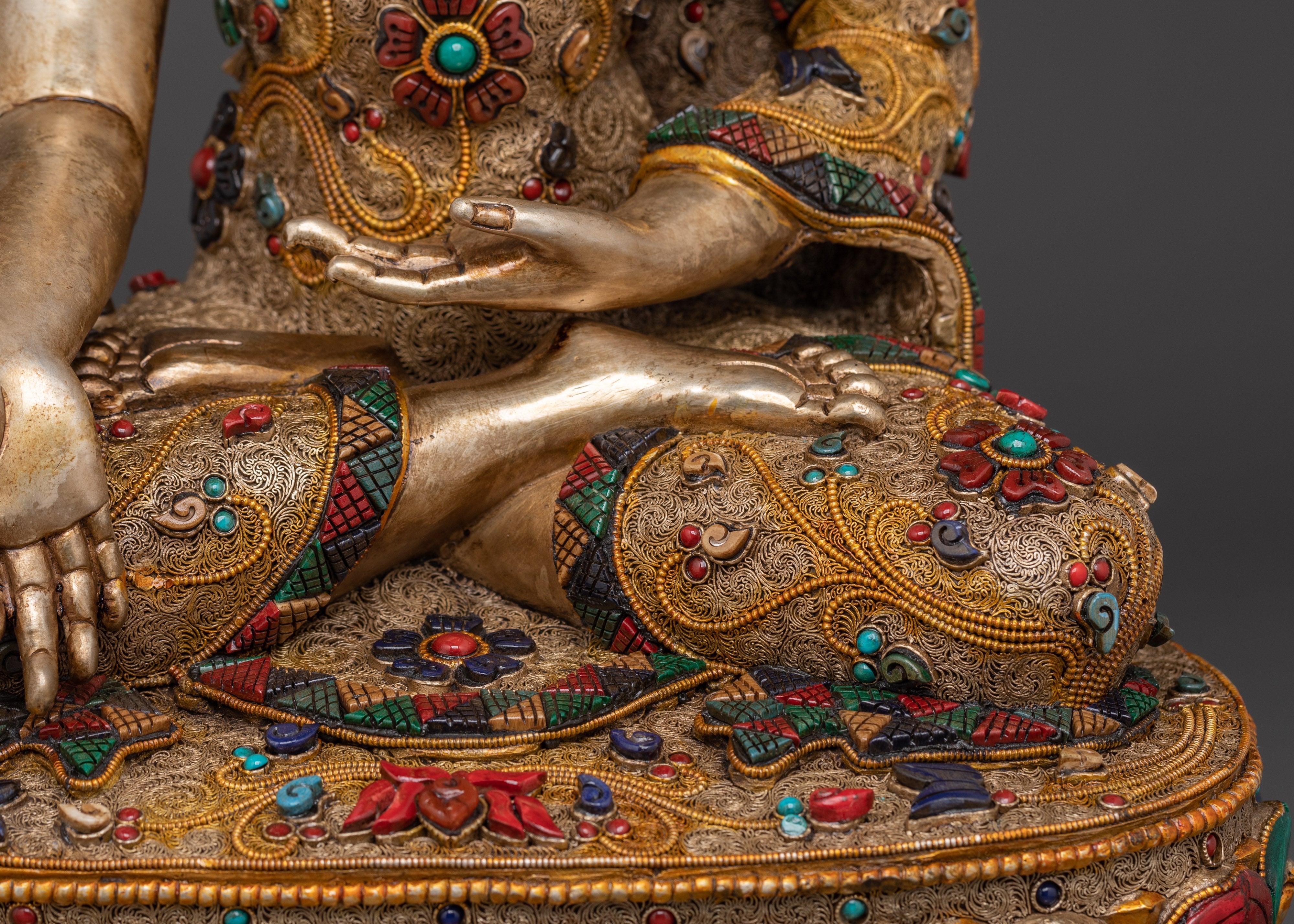 Peaceful Medicine Buddha Sculpture | Precious Work of Art