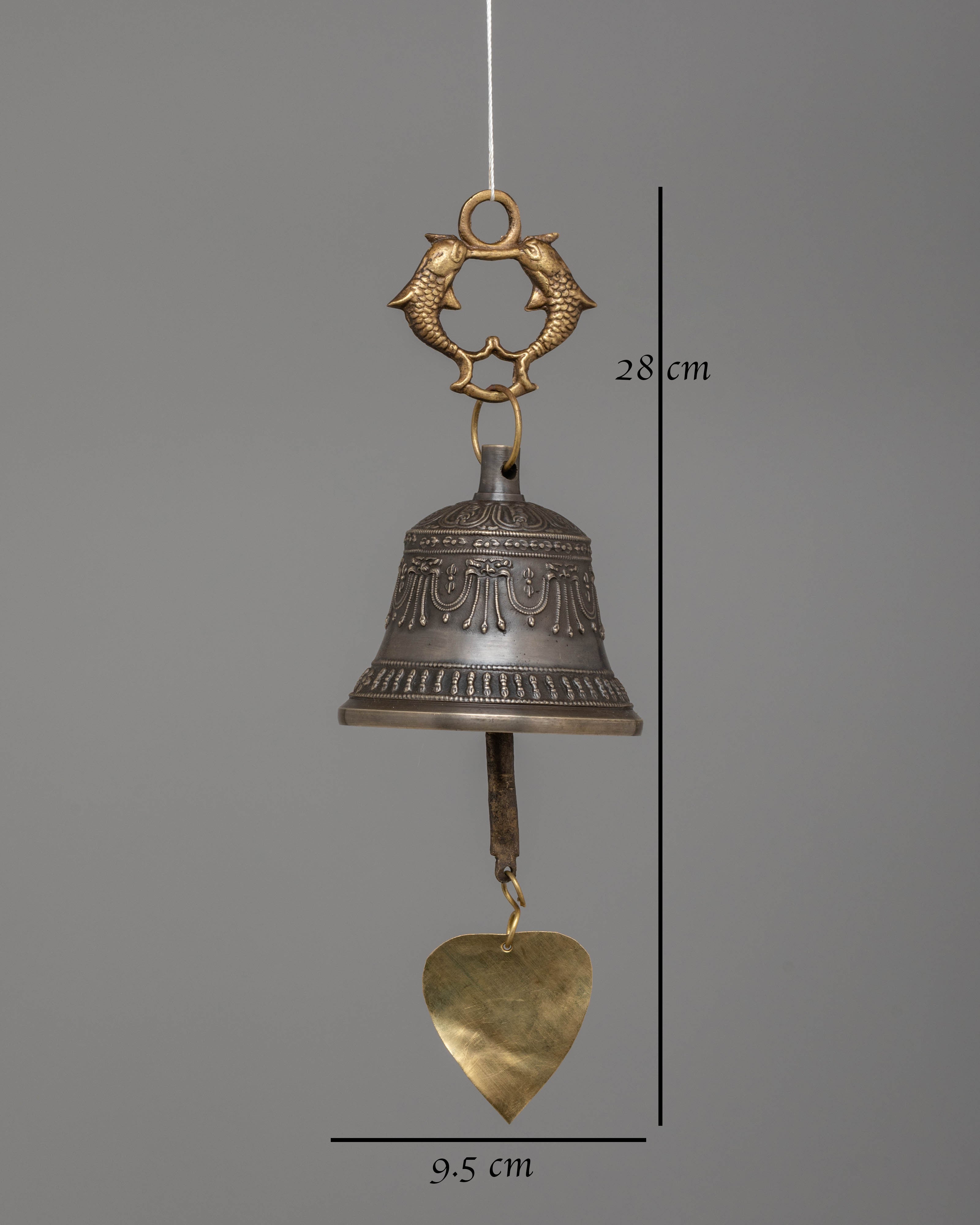 Handcrafted Buddhist Ritual Hanging Bell | Sacred Instruments for Meditation & Rituals