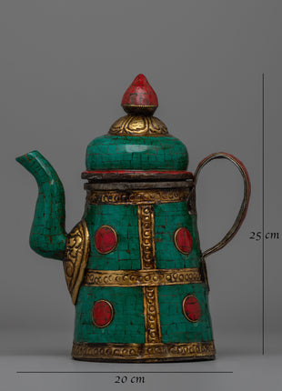 Buddhist Tea Pot  | Himalayan Religious Decorative Tea Pot