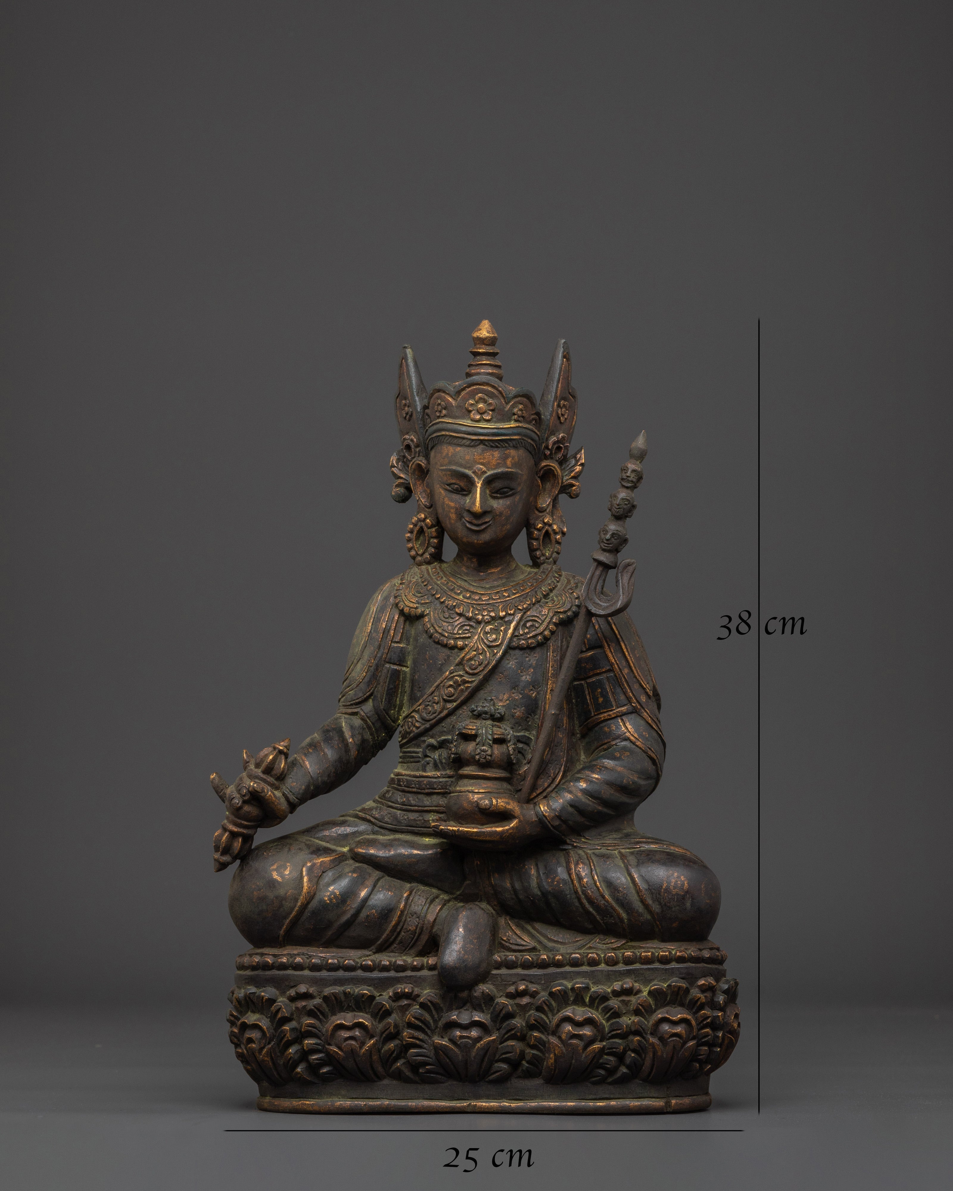 Sacred Buddhist Master Padmasambhava Sculpture | Tibetan Guru Statue