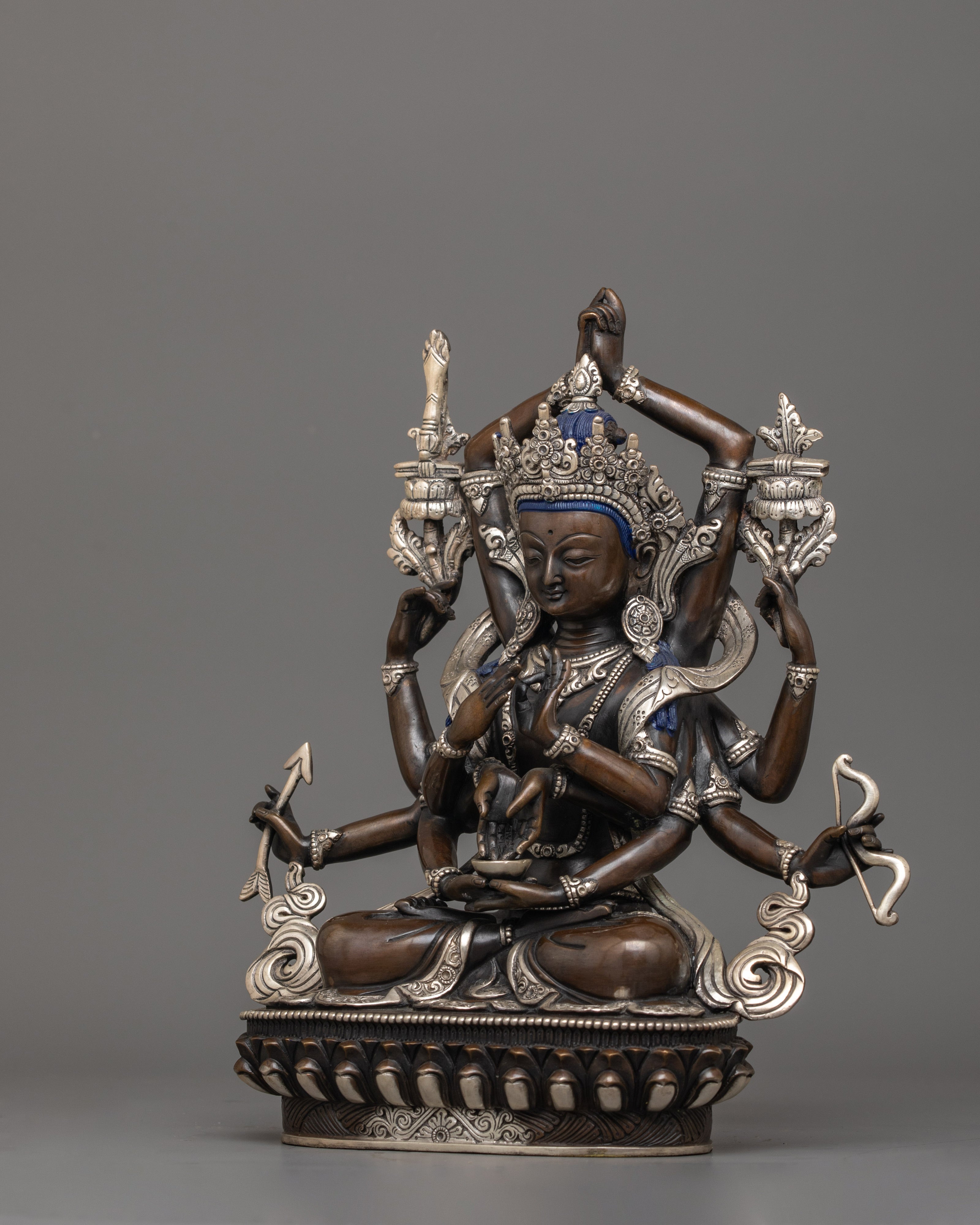 Buddhist Namasangiti Deity Sculpture | Traditional Himalayan Craftsmanship