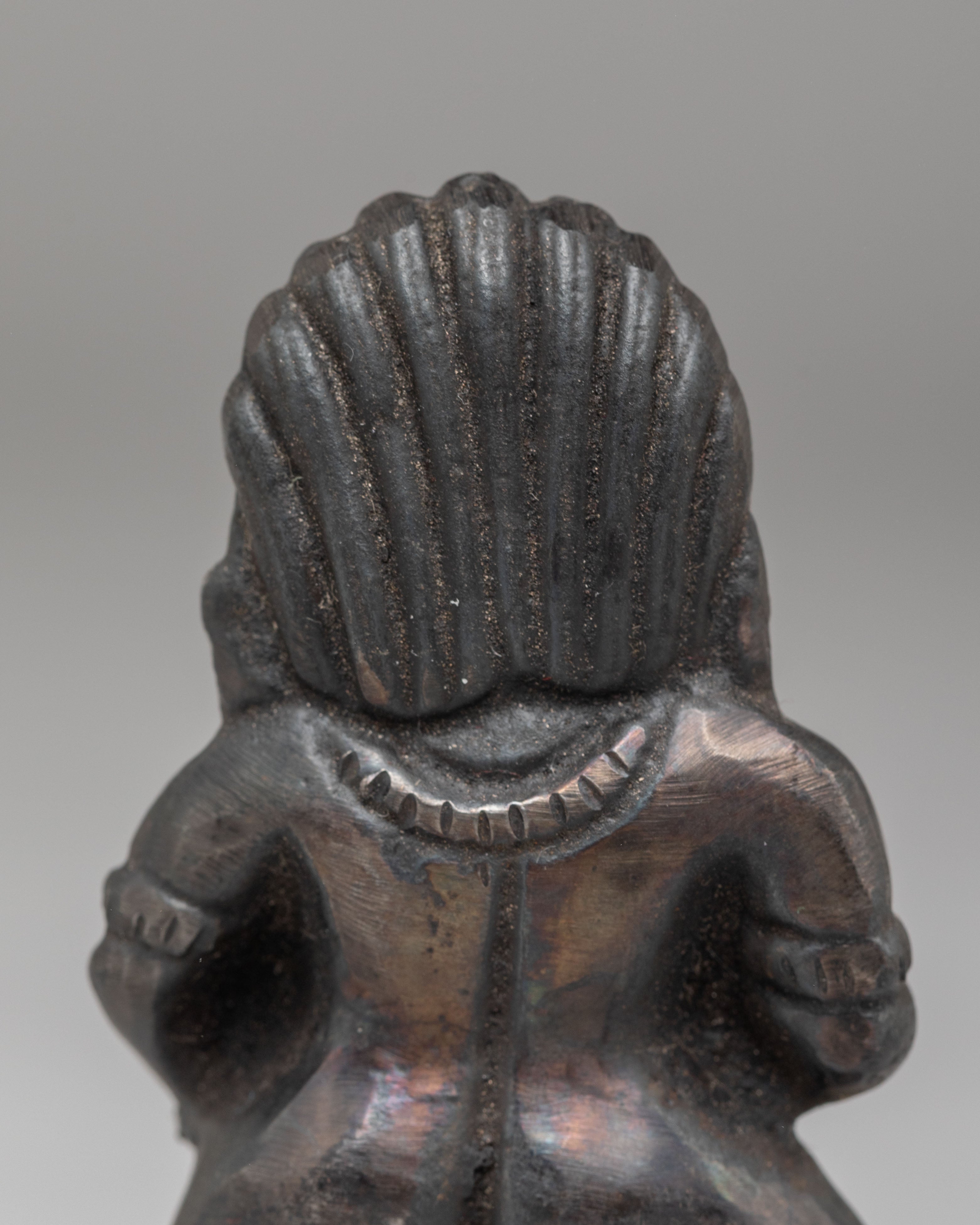 Black Dzambhala Wealth Protector Statue | Handcrafted Iron Sculpture