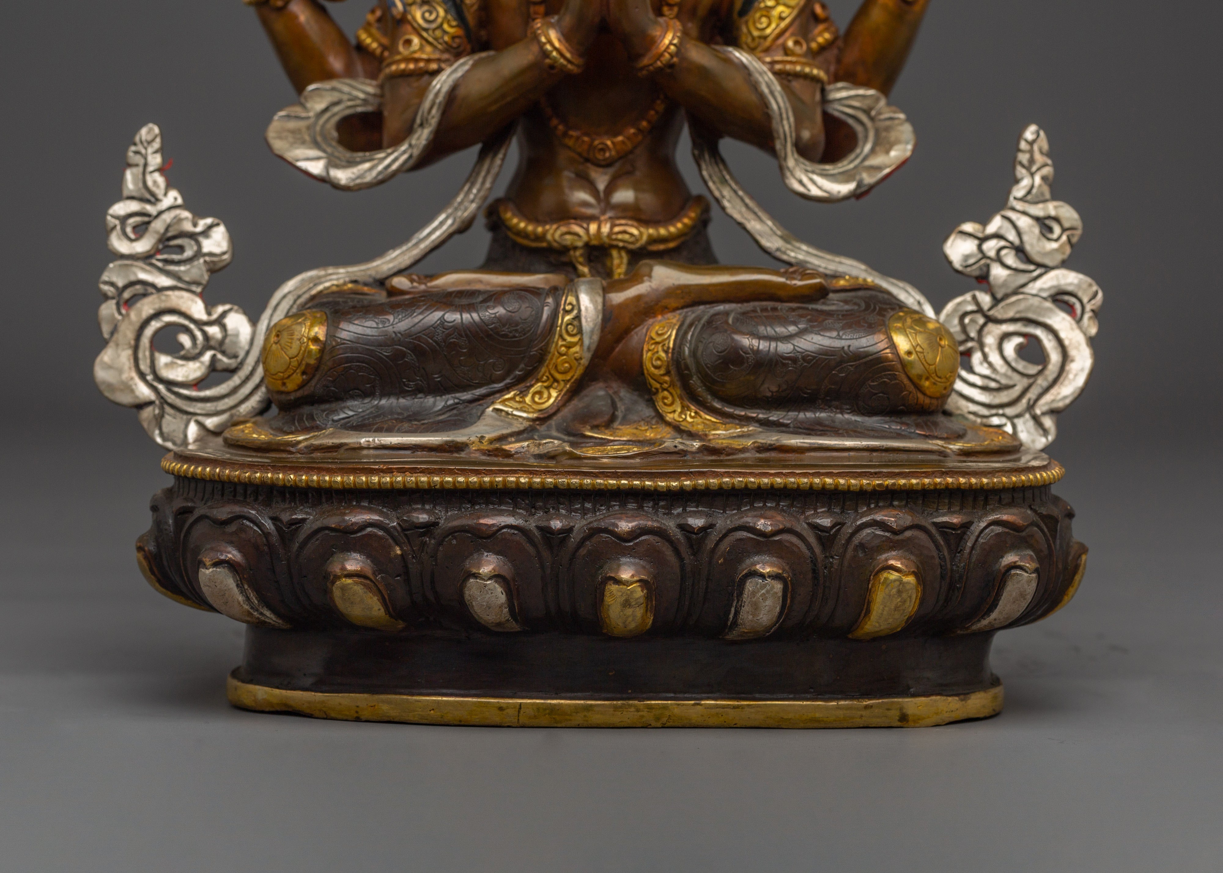 Handmade Tibetan Artwork of Chenrezig | Compassionate Bodhisattva