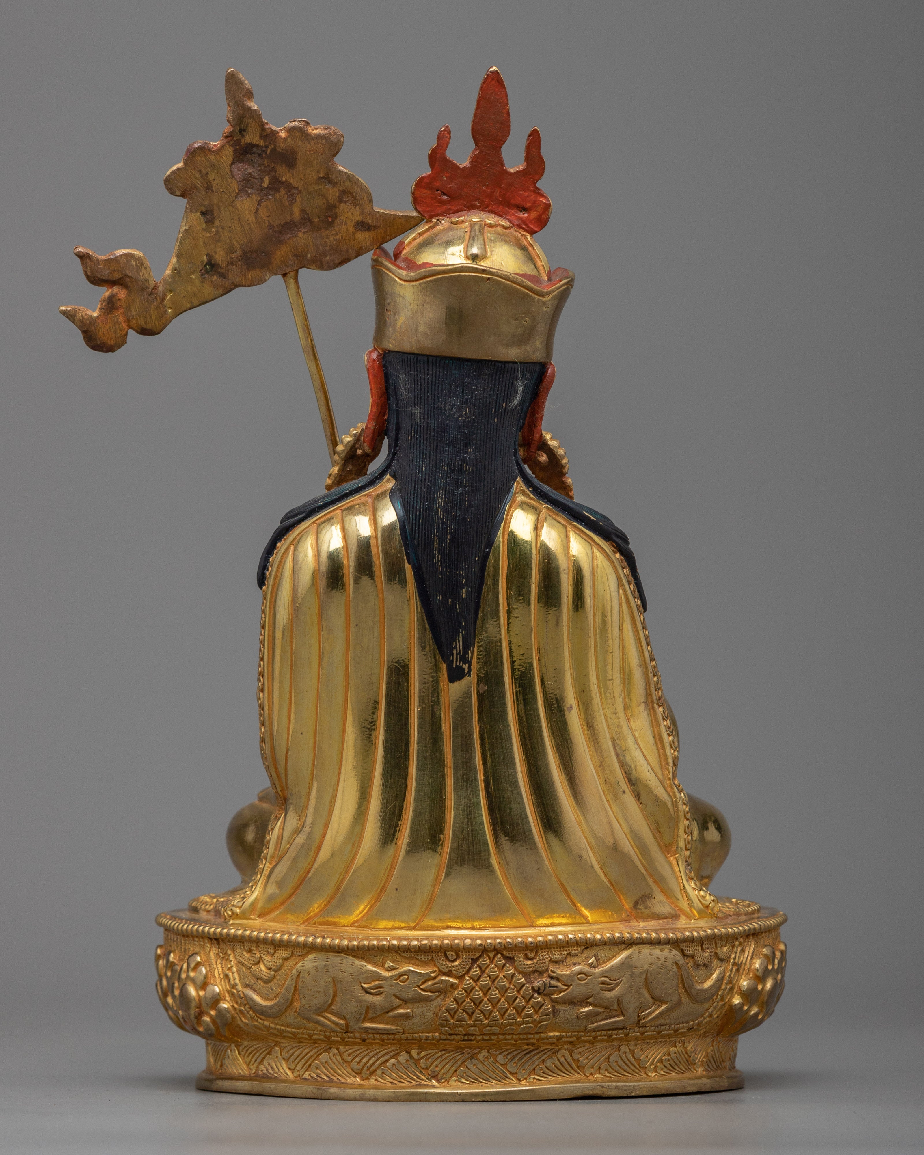 Guru Orgyen Norla Sculpture | 24K Gold Gilded Copper Vision