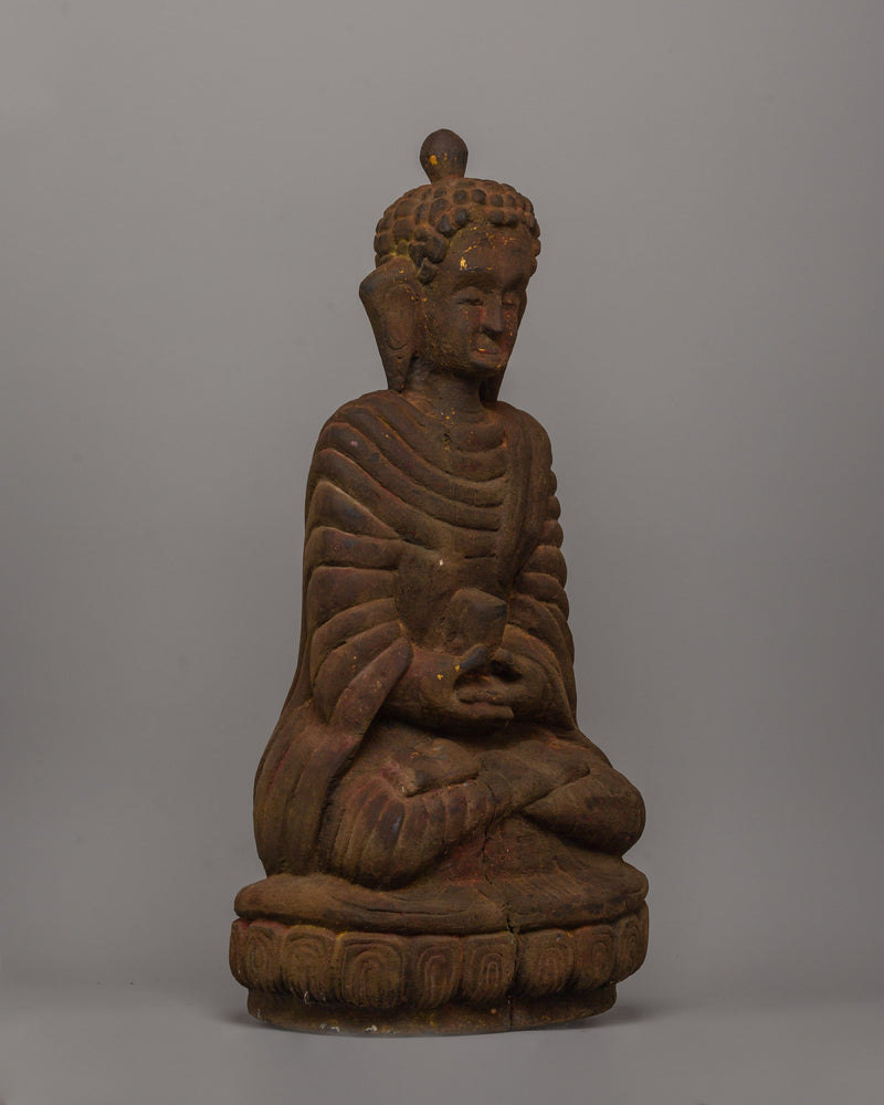 Handcarved Amitabha Buddha Figurine | The Buddha of Infinite Light & Wisdom