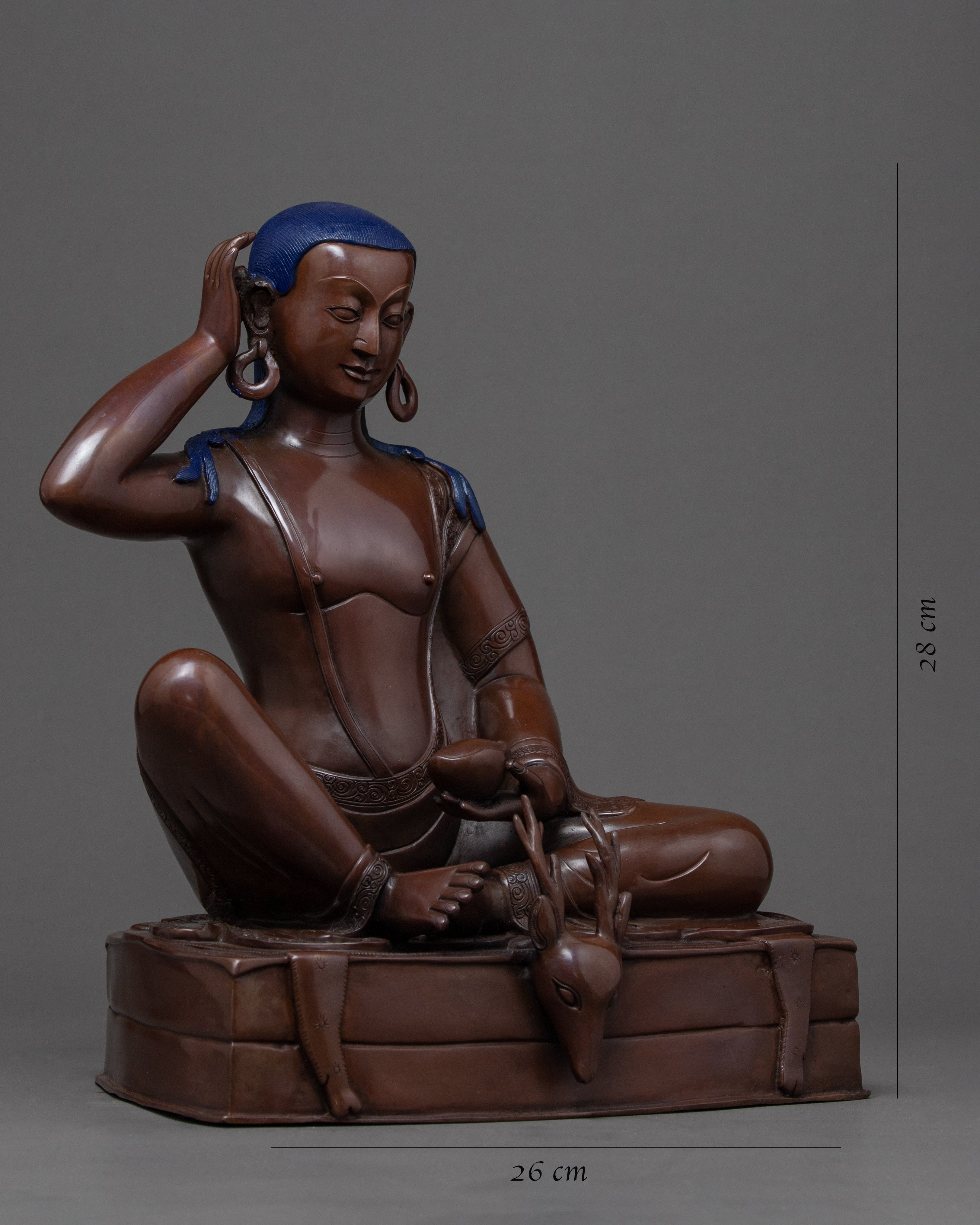 Jetsun Milarepa Sculpture | Traditionally Hand Carved Buddhist Art