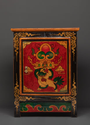 Handcrafted Tibetan Wooden Cabinet 