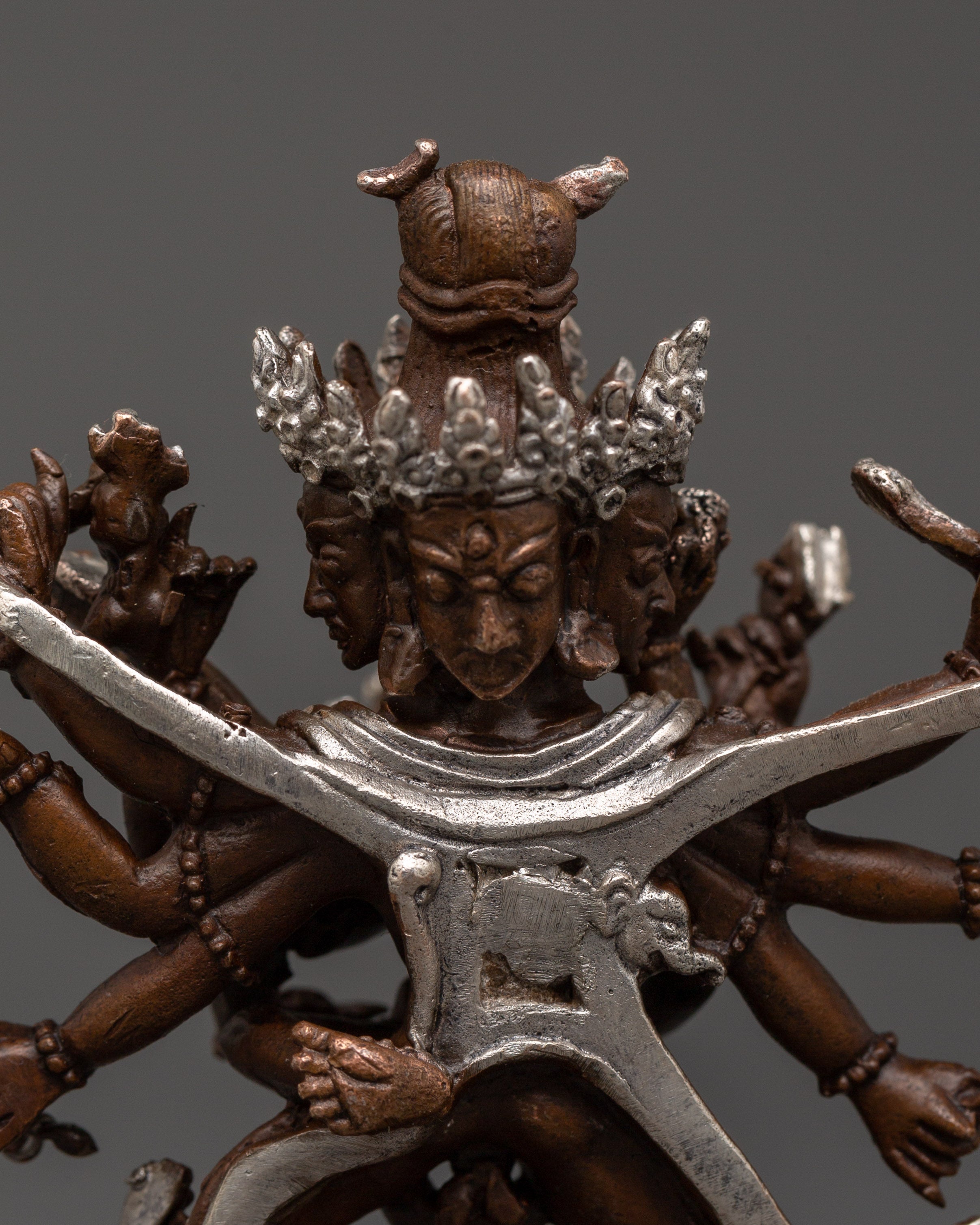 Chakrasambhara Copper Statue | Buddhist Deity Sculpture