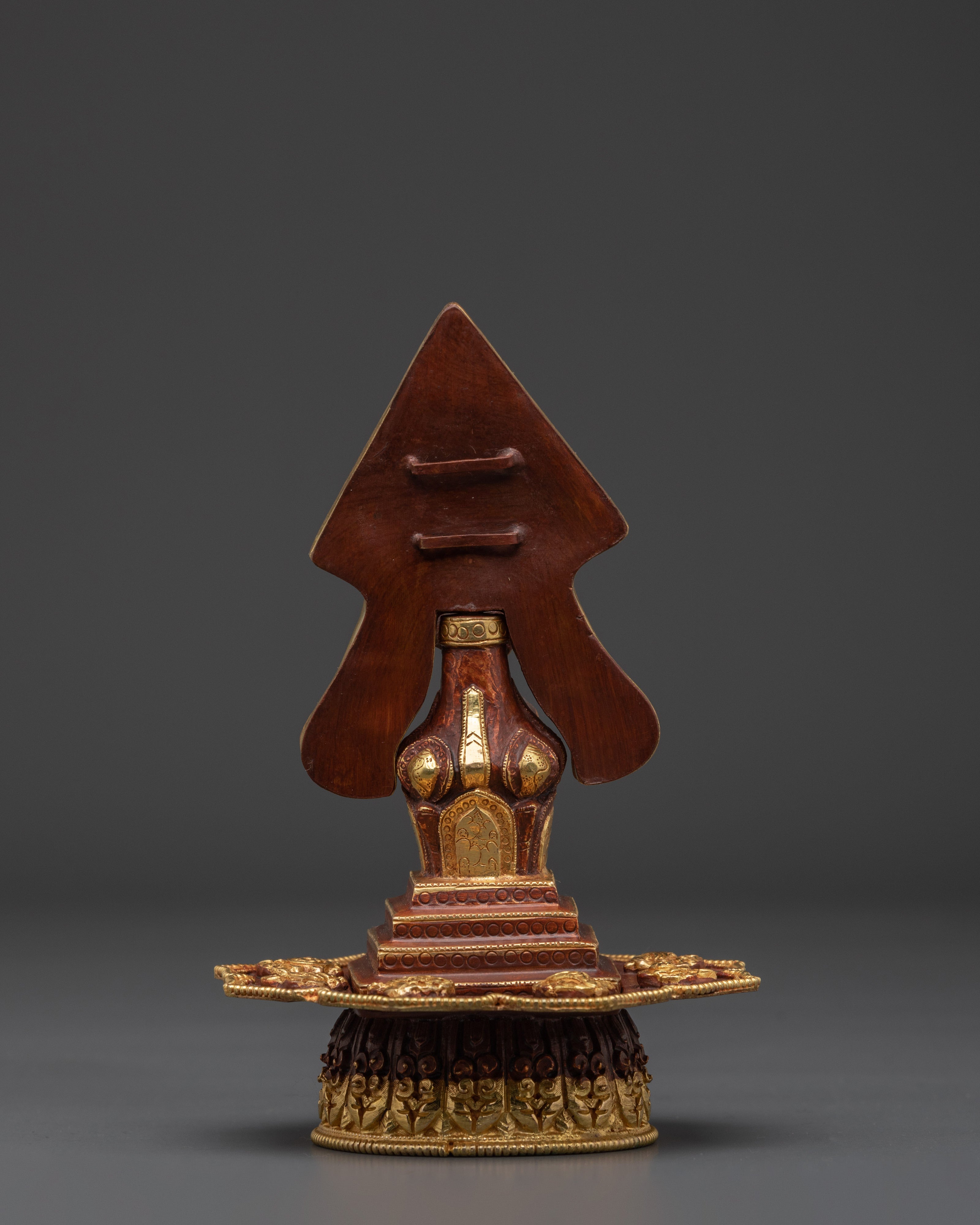 Handcrafted Tibetan Torma Offering | Copper Body, Gold Plated