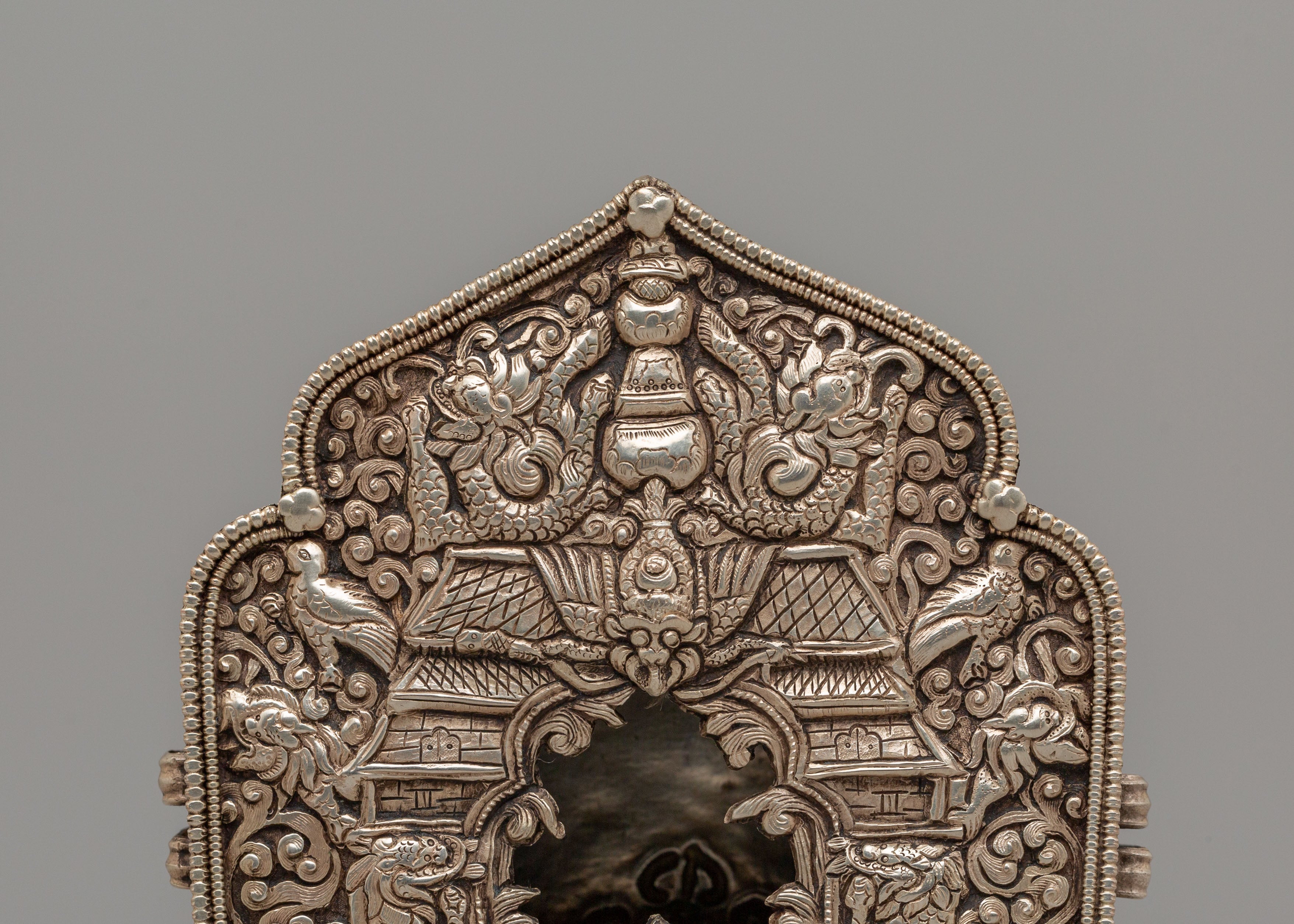 Sacred Himalayan Portable Shrine Ghau Box | Spiritual Protection Amulet