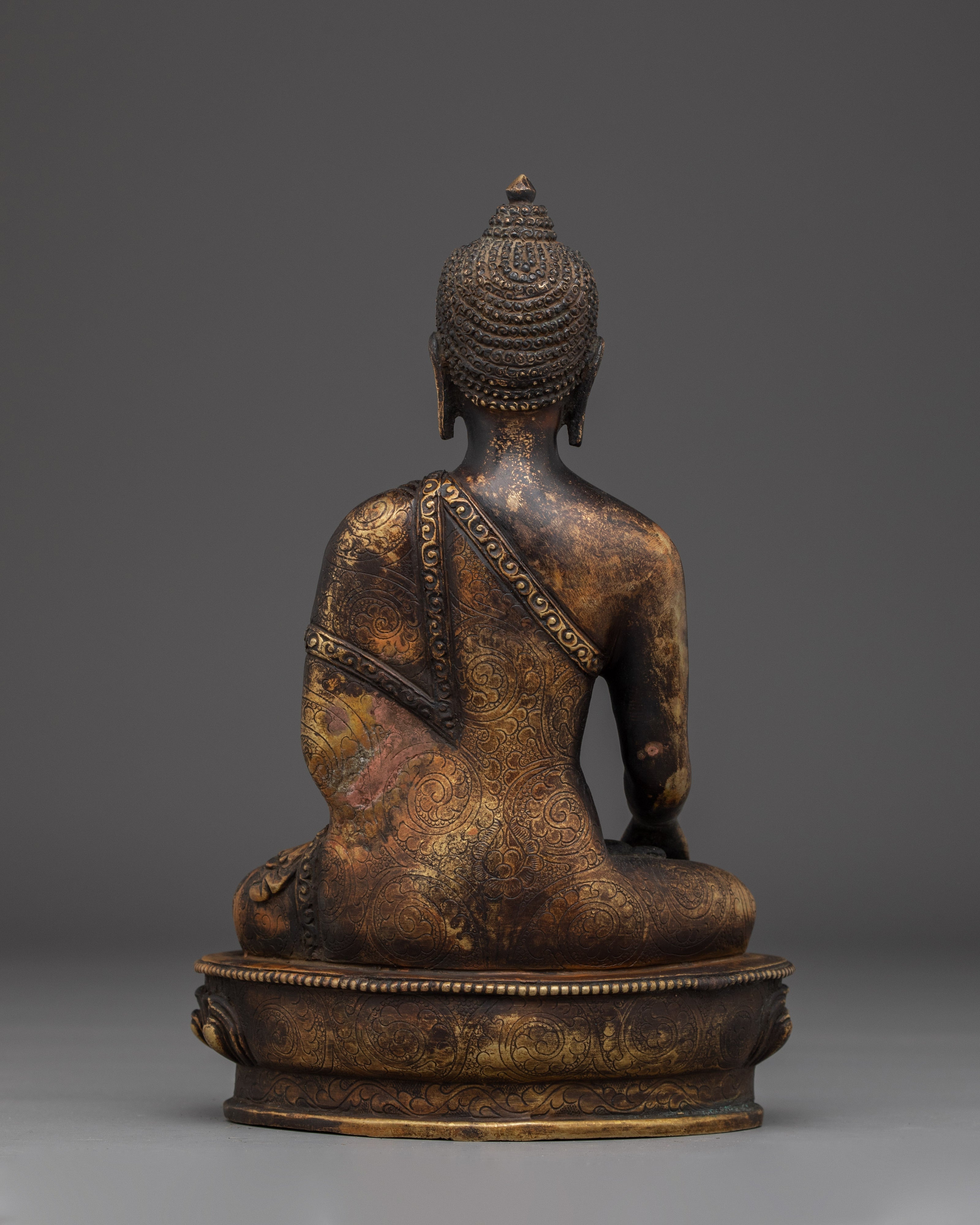 Shakyamuni Buddha Statue with Antique Finish | Spiritual Decor Artwork