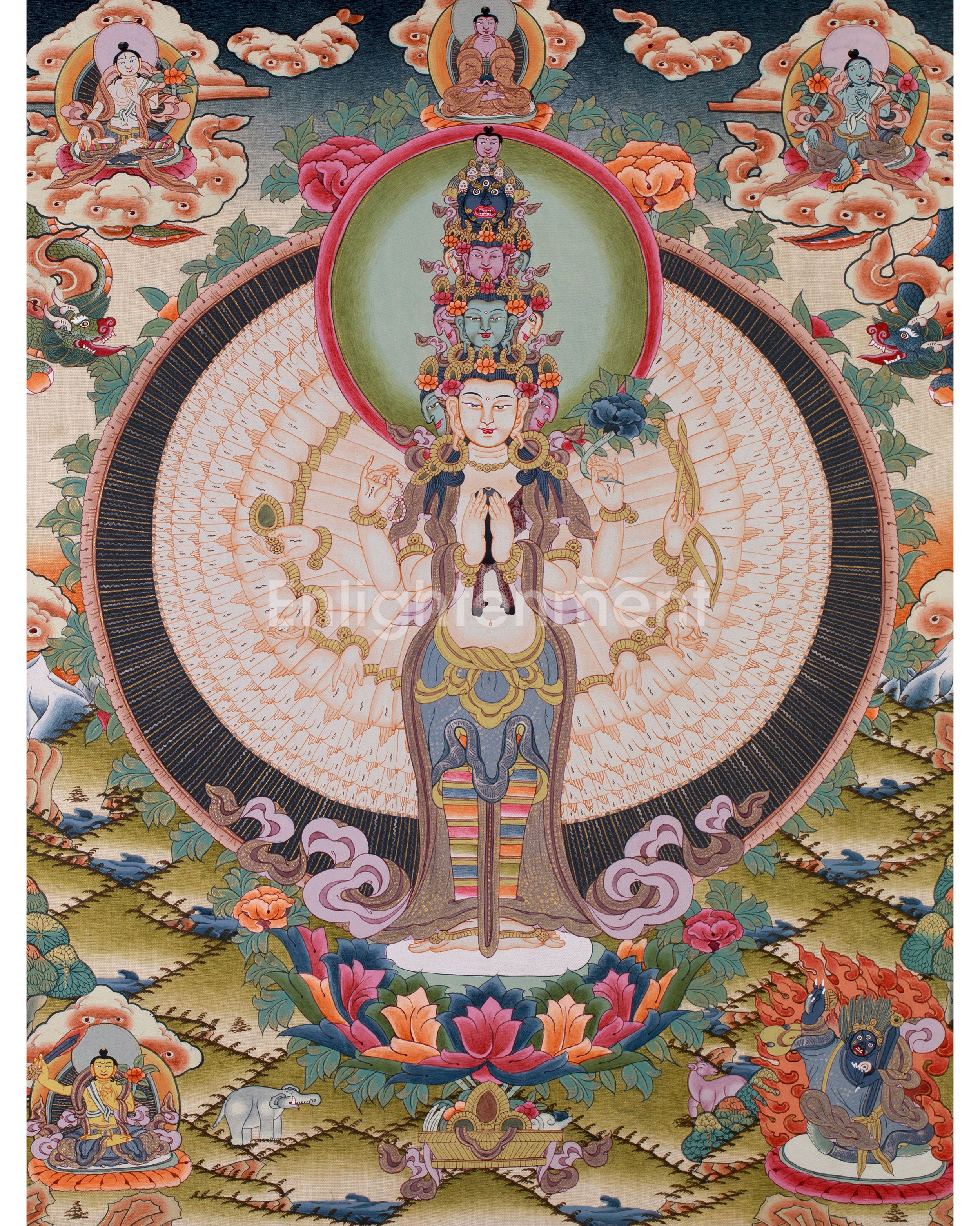 Thousand-Arms Avalokiteshvara Painting | Bodhisattva of Compassion and Mercy