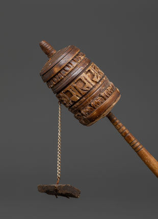 Buffalo Bone Prayer Wheel | Handcrafted Mantra Spinner