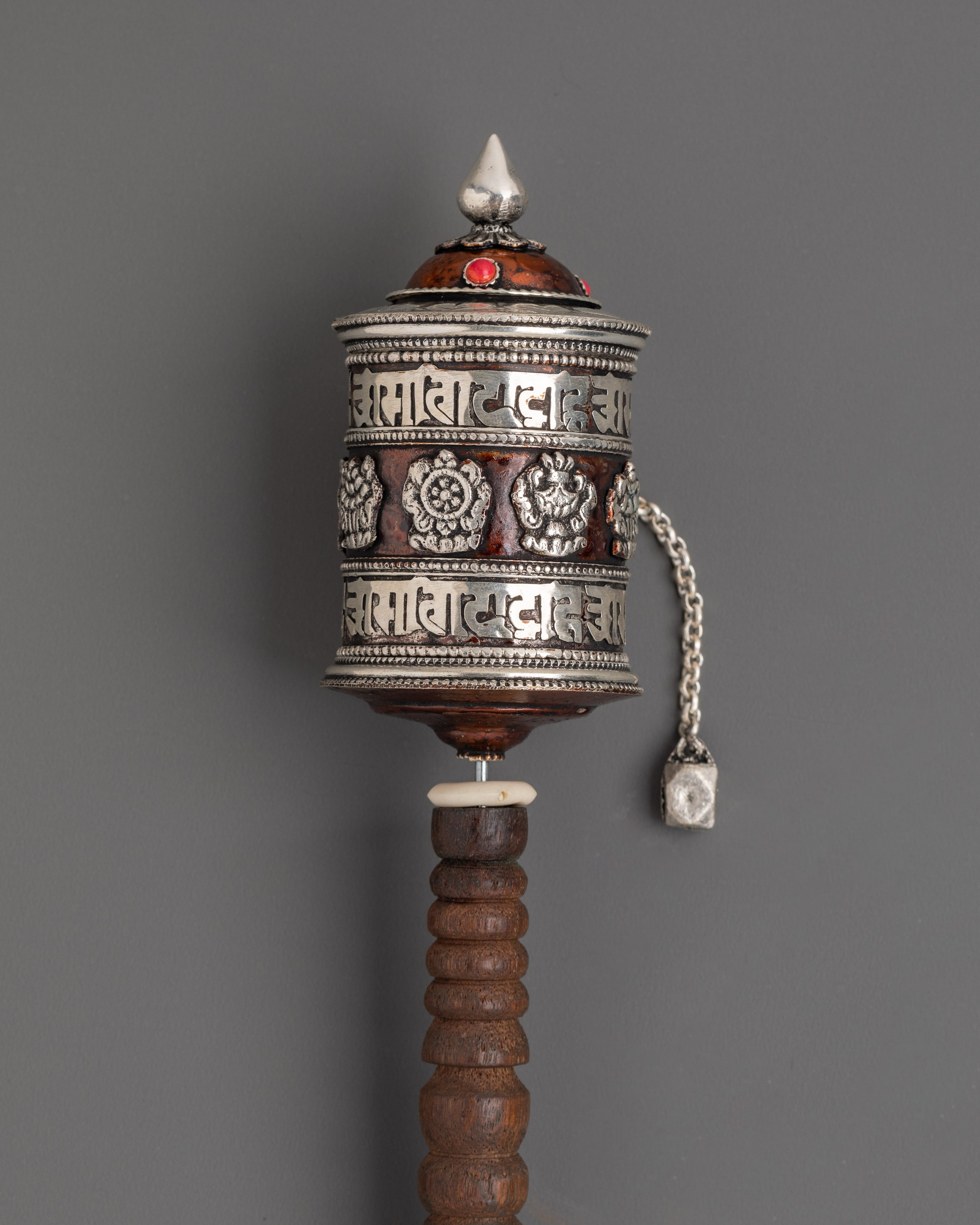 Sacred Tibetan Spinning Prayer Wheel | Handmade Buddhist Mantra Wheel