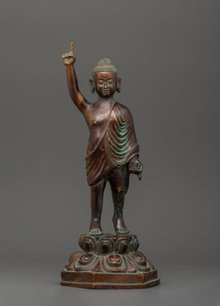 Oxidized Copper Standing Siddhartha Gautam