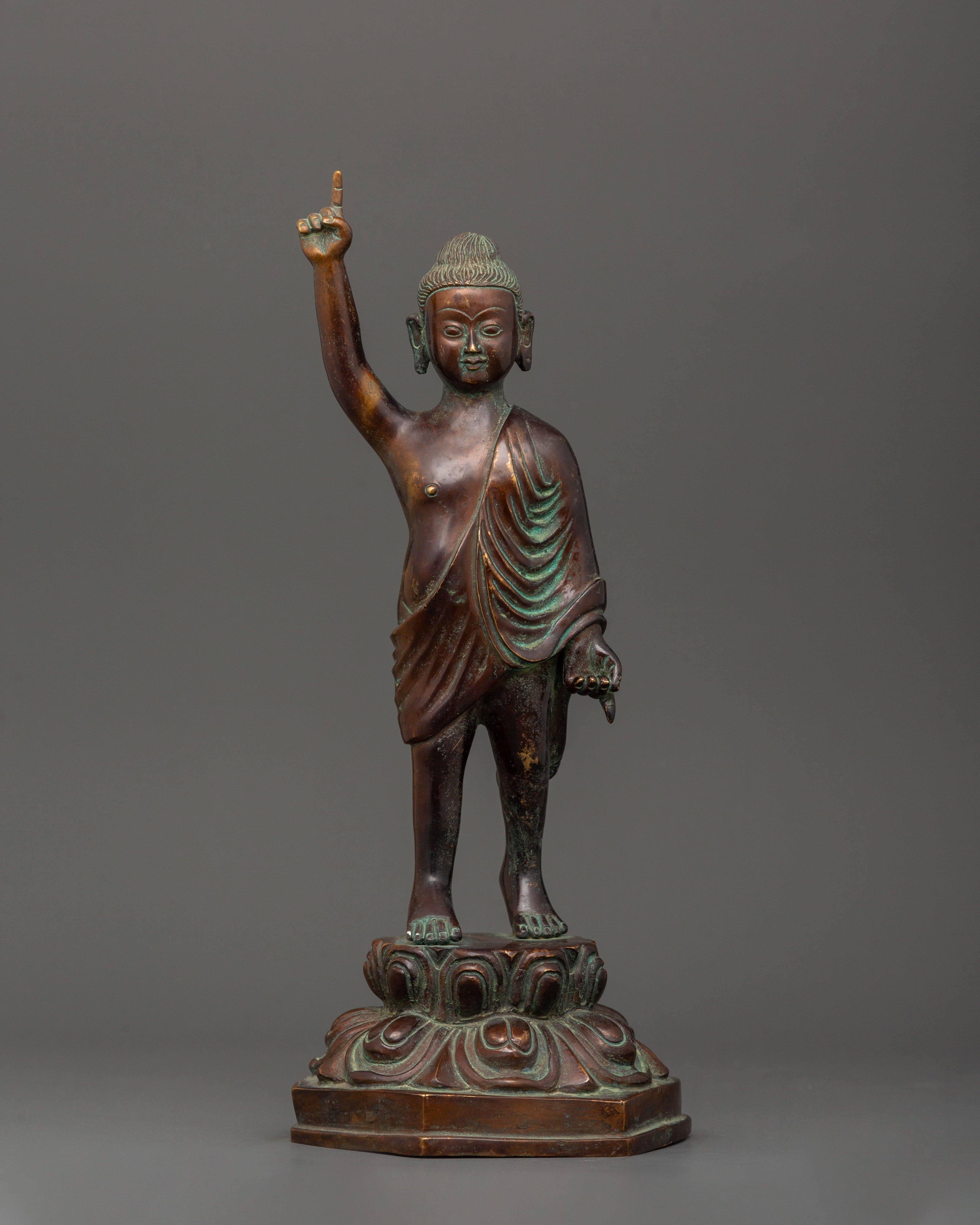 Oxidized Copper Standing Siddhartha Gautam